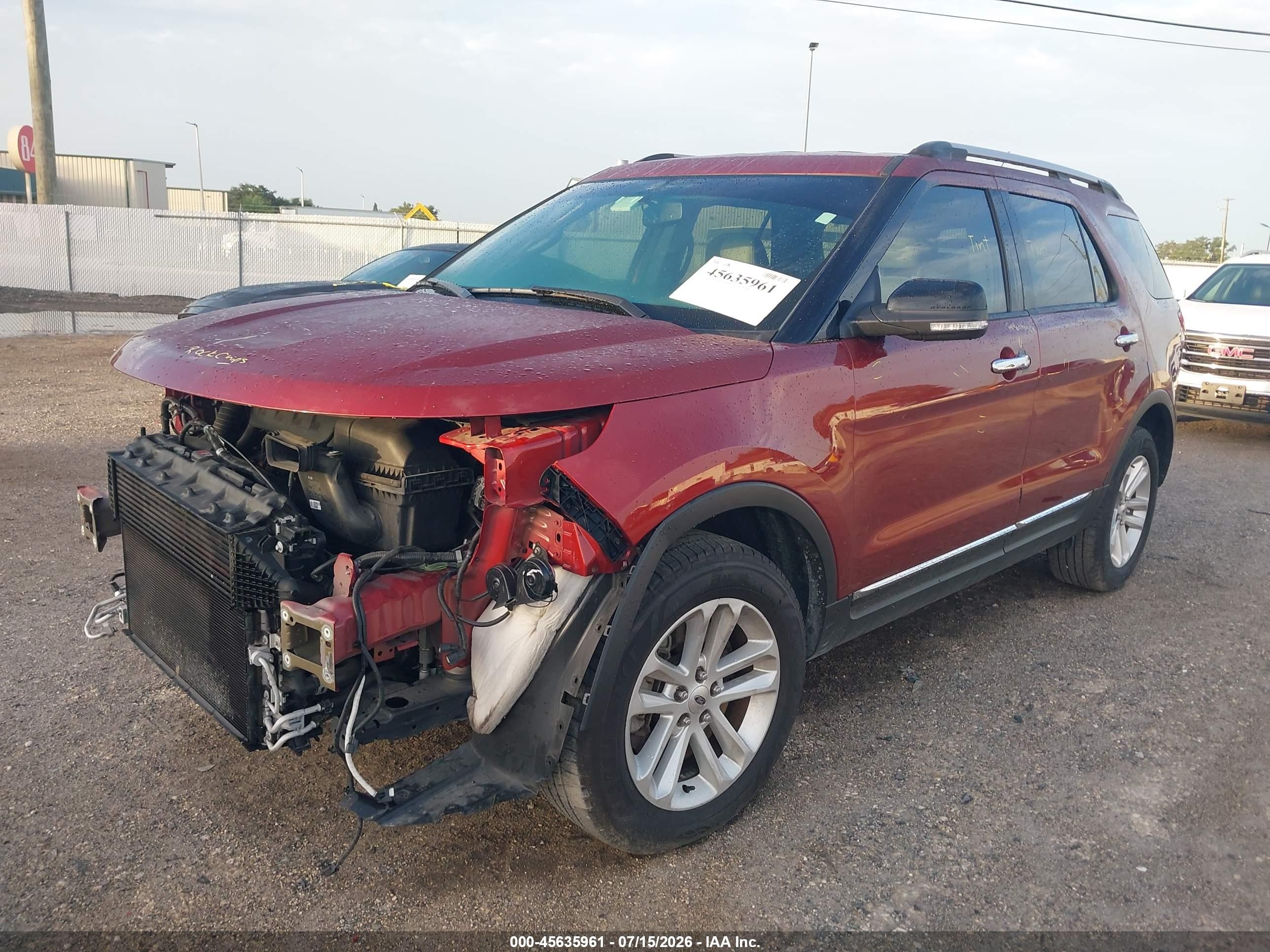 2014 Ford Explorer Xlt Red vin: 1FM5K7D99EGA29265