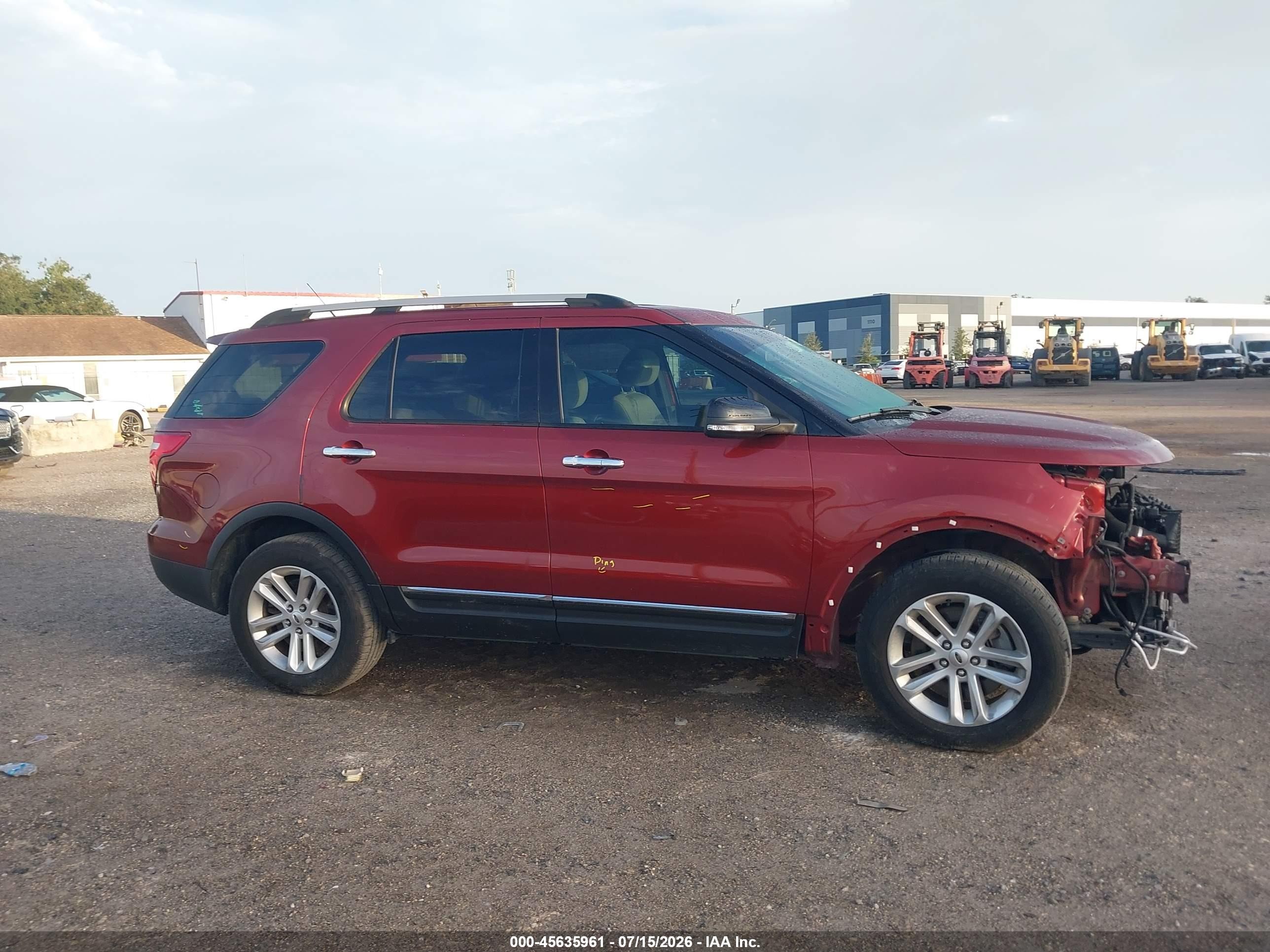 2014 Ford Explorer Xlt Red vin: 1FM5K7D99EGA29265