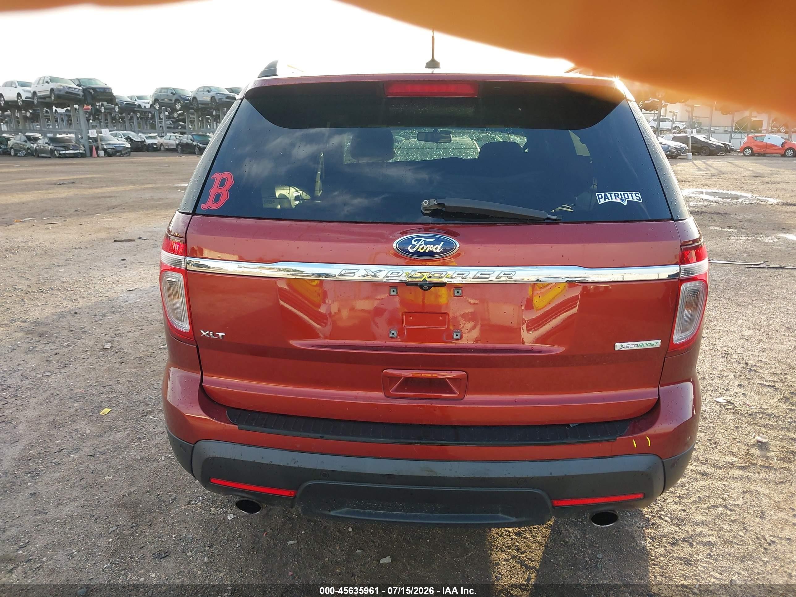 2014 Ford Explorer Xlt Red vin: 1FM5K7D99EGA29265