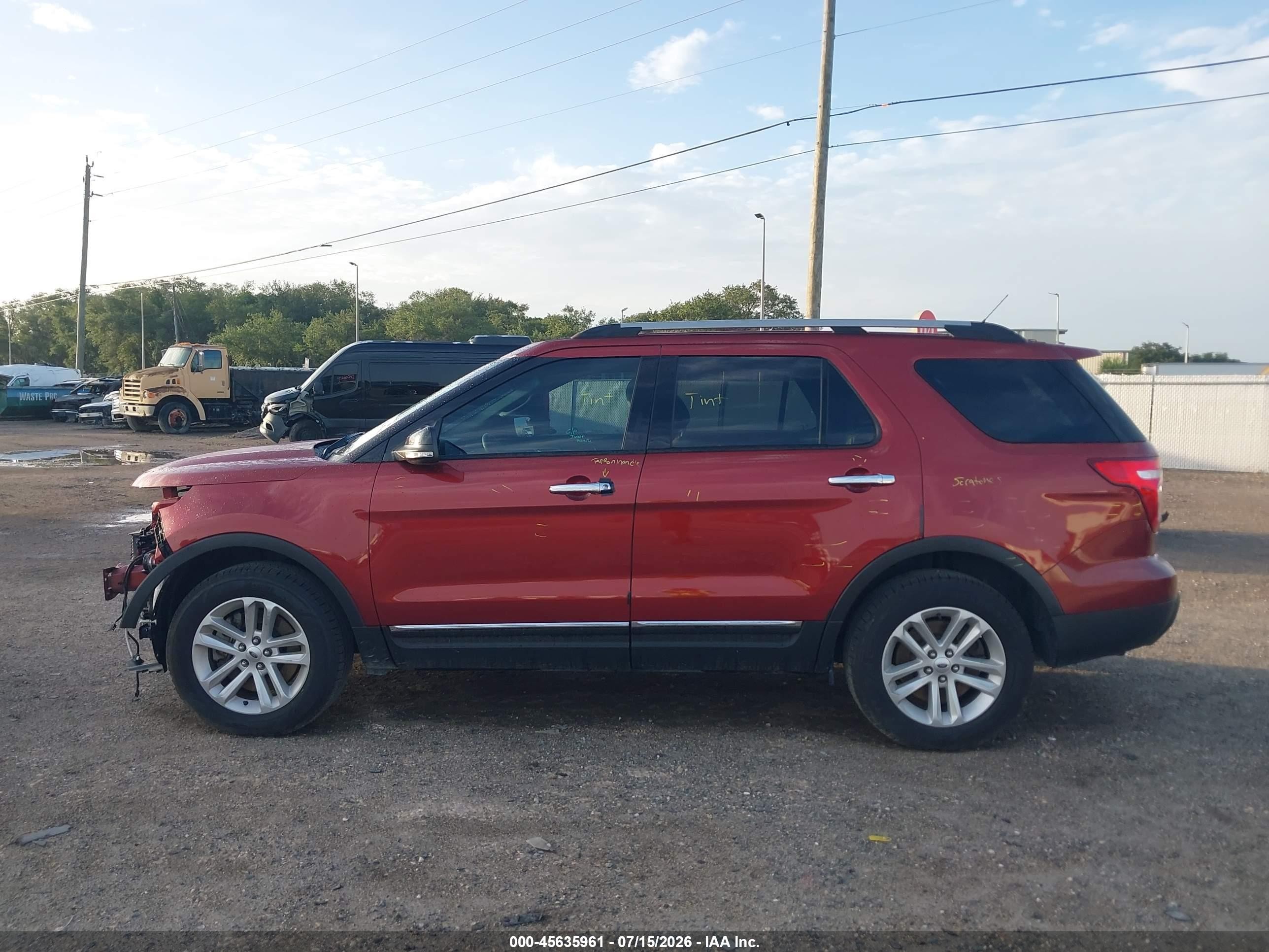 2014 Ford Explorer Xlt Red vin: 1FM5K7D99EGA29265
