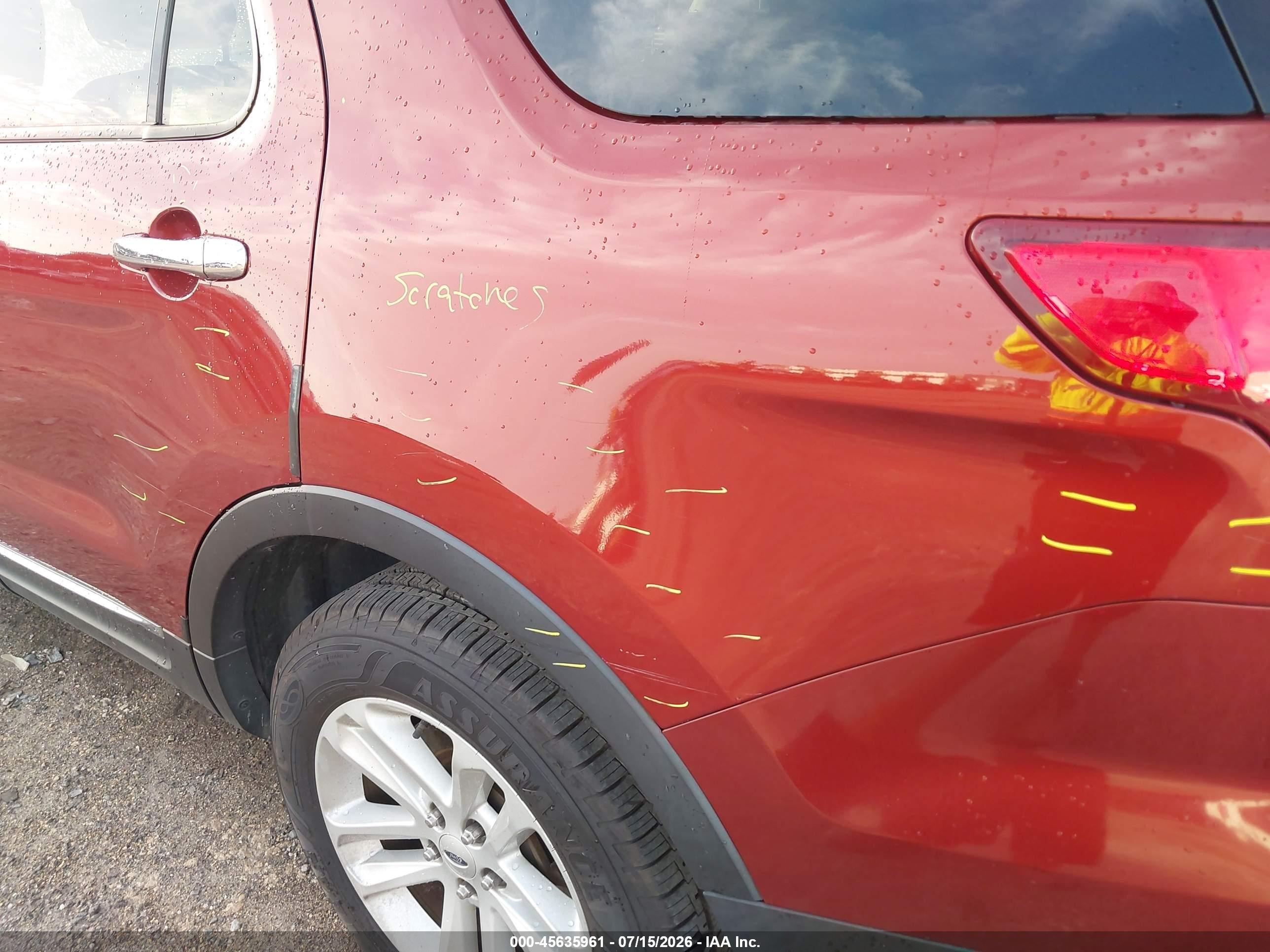 2014 Ford Explorer Xlt Red vin: 1FM5K7D99EGA29265