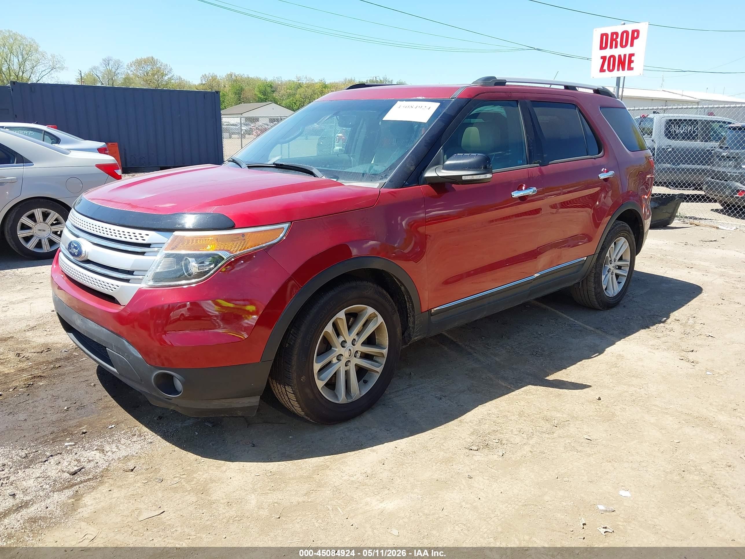 2014 Ford Explorer Xlt Red vin: 1FM5K7D99EGA56353