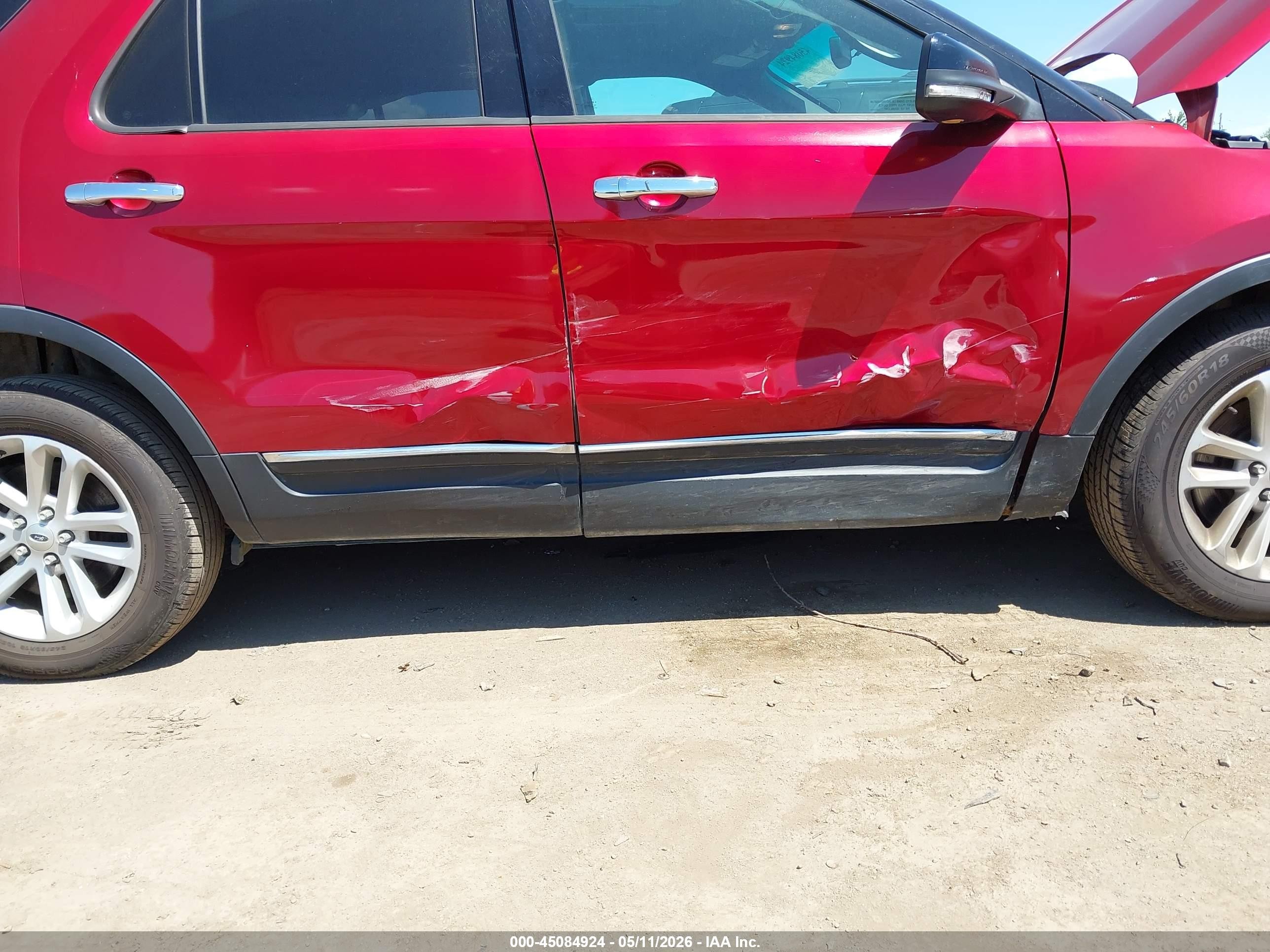 2014 Ford Explorer Xlt Red vin: 1FM5K7D99EGA56353