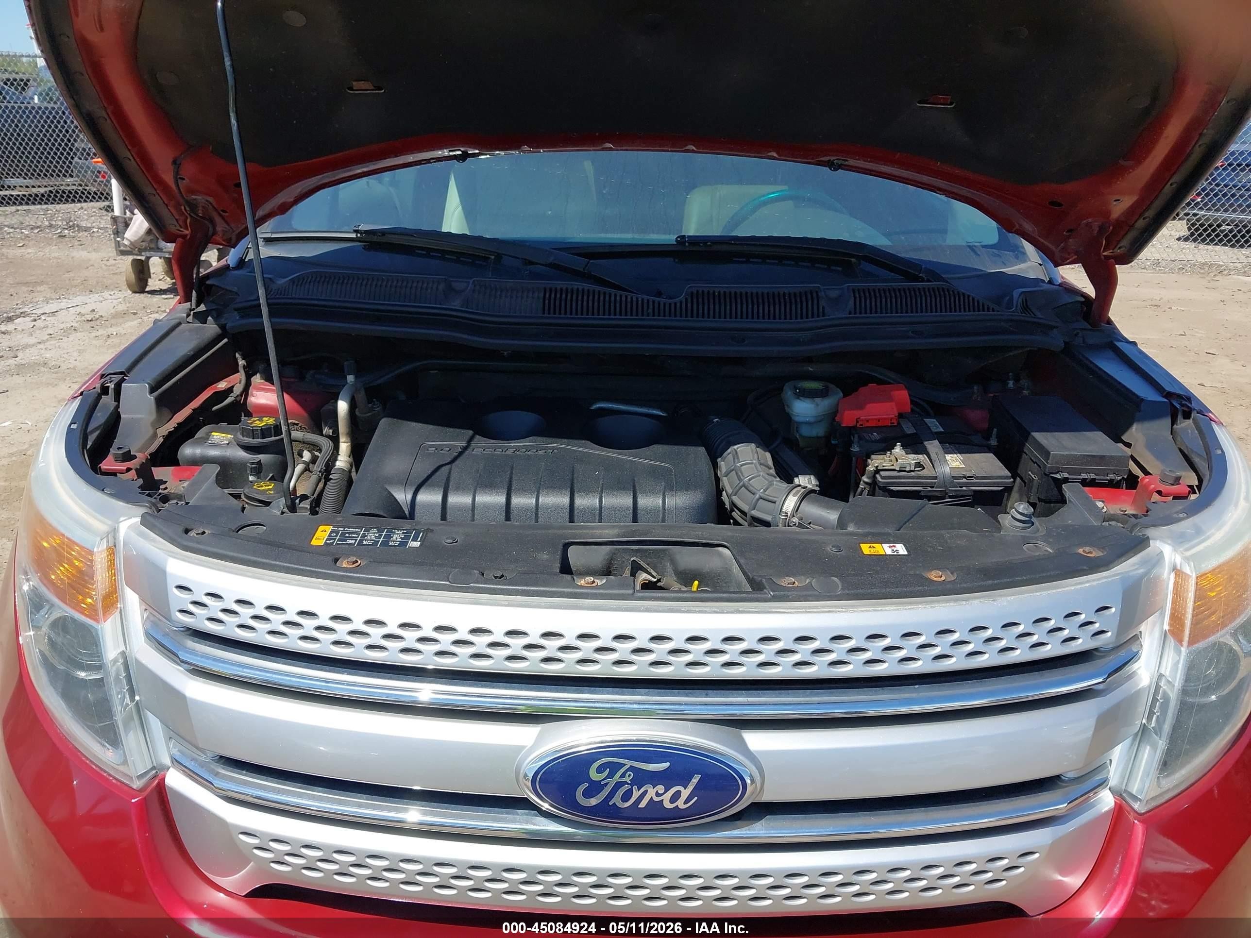 2014 Ford Explorer Xlt Red vin: 1FM5K7D99EGA56353