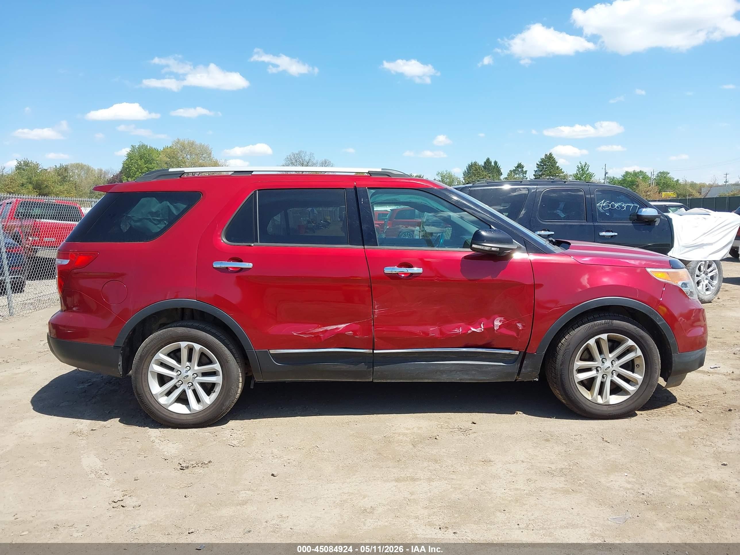 2014 Ford Explorer Xlt Red vin: 1FM5K7D99EGA56353