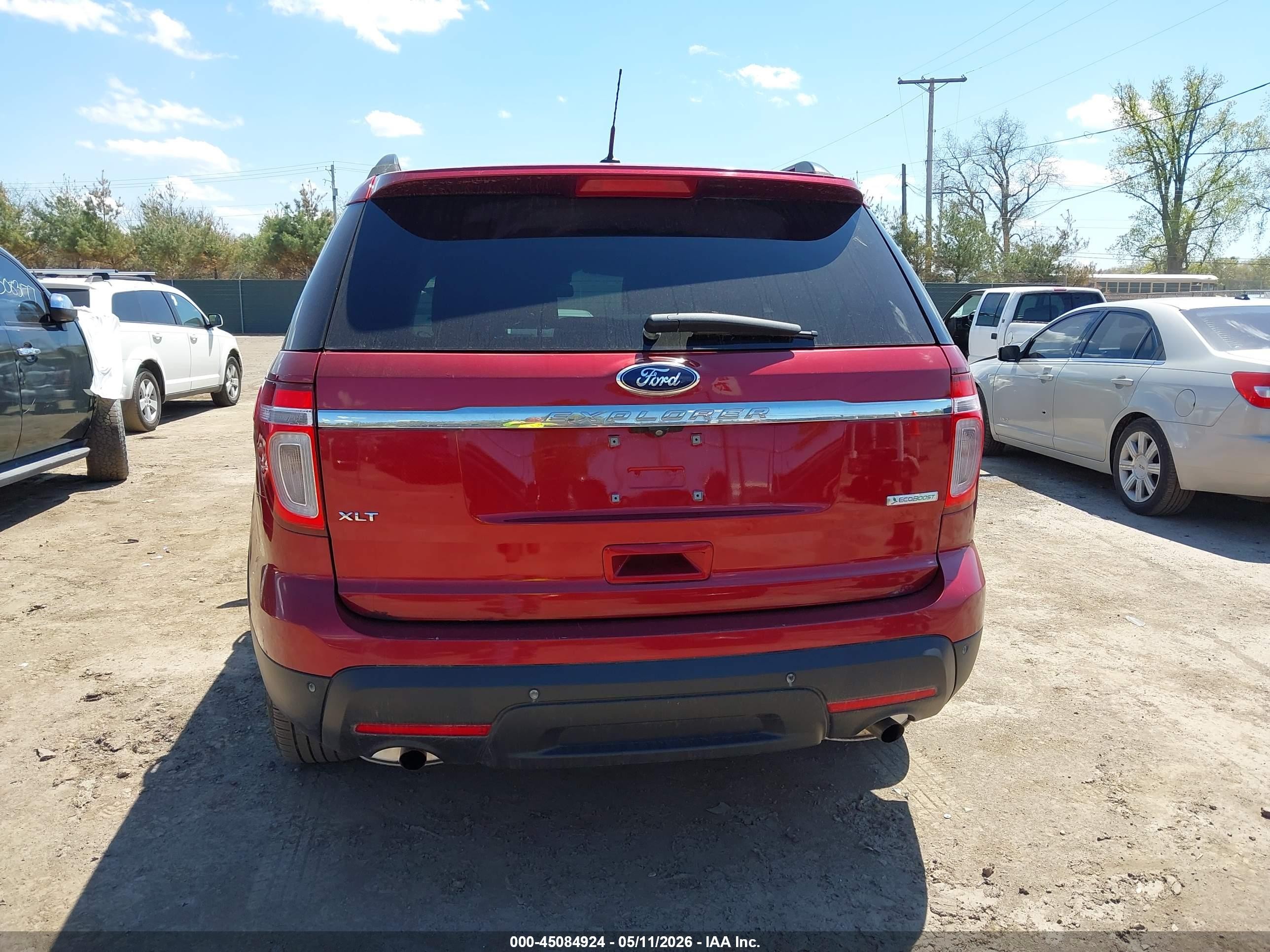 2014 Ford Explorer Xlt Red vin: 1FM5K7D99EGA56353