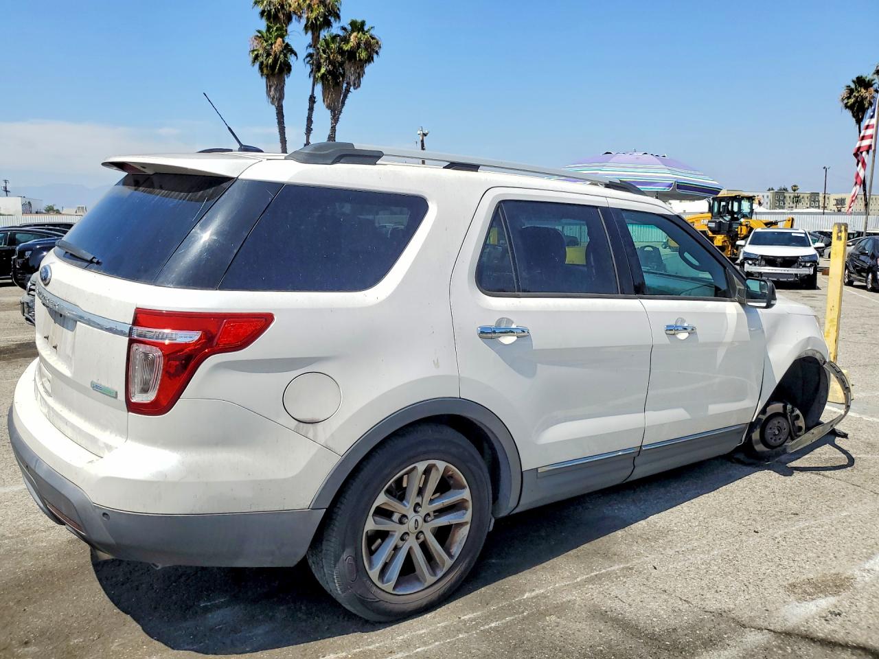 2013 Ford Explorer Xlt White vin: 1FM5K7D9XDGC61632