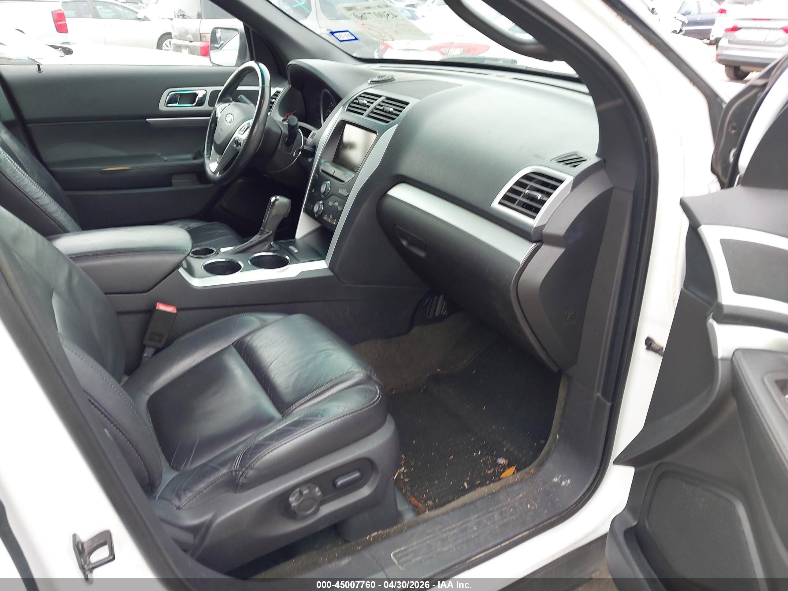 2014 Ford Explorer Xlt White vin: 1FM5K7D9XEGA59049