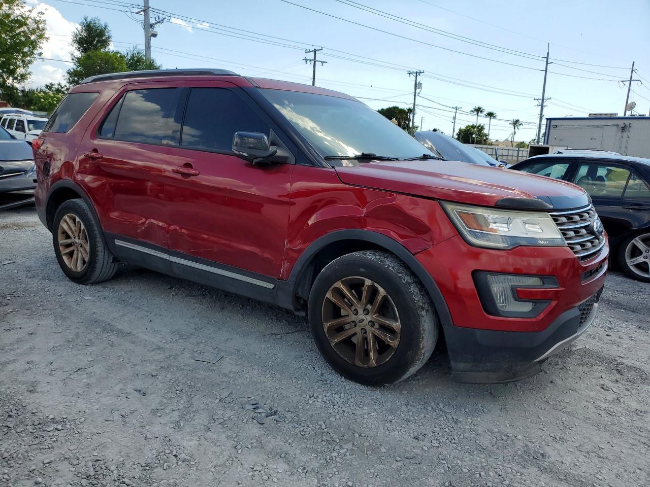 2017 Ford Explorer Red vin: 1FM5K7DH2HGE19684