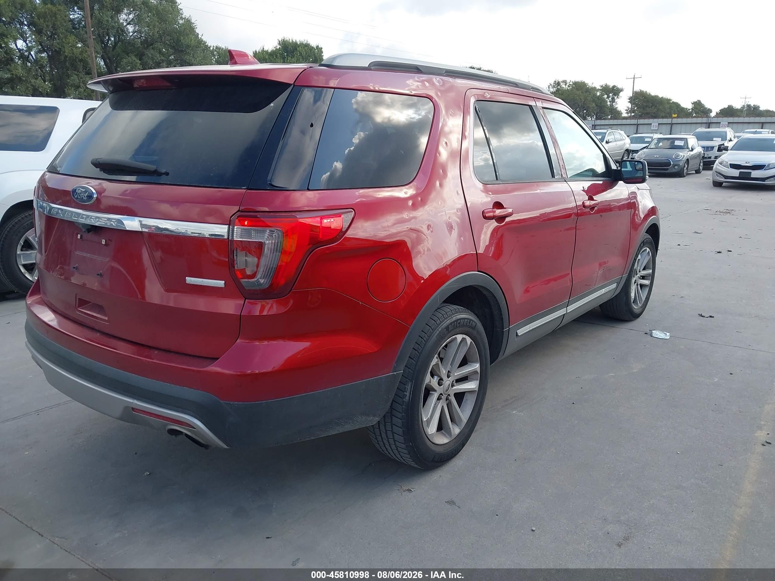 2016 Ford Explorer Xlt Красный vin: 1FM5K7DH8GGC40452