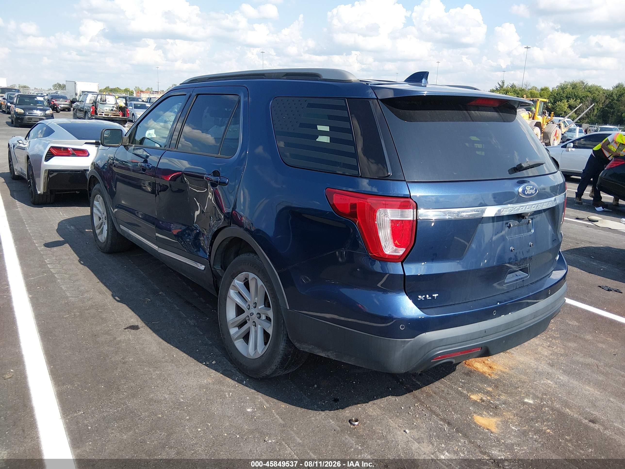 2017 Ford Explorer Xlt Синий vin: 1FM5K7DH9HGC54037