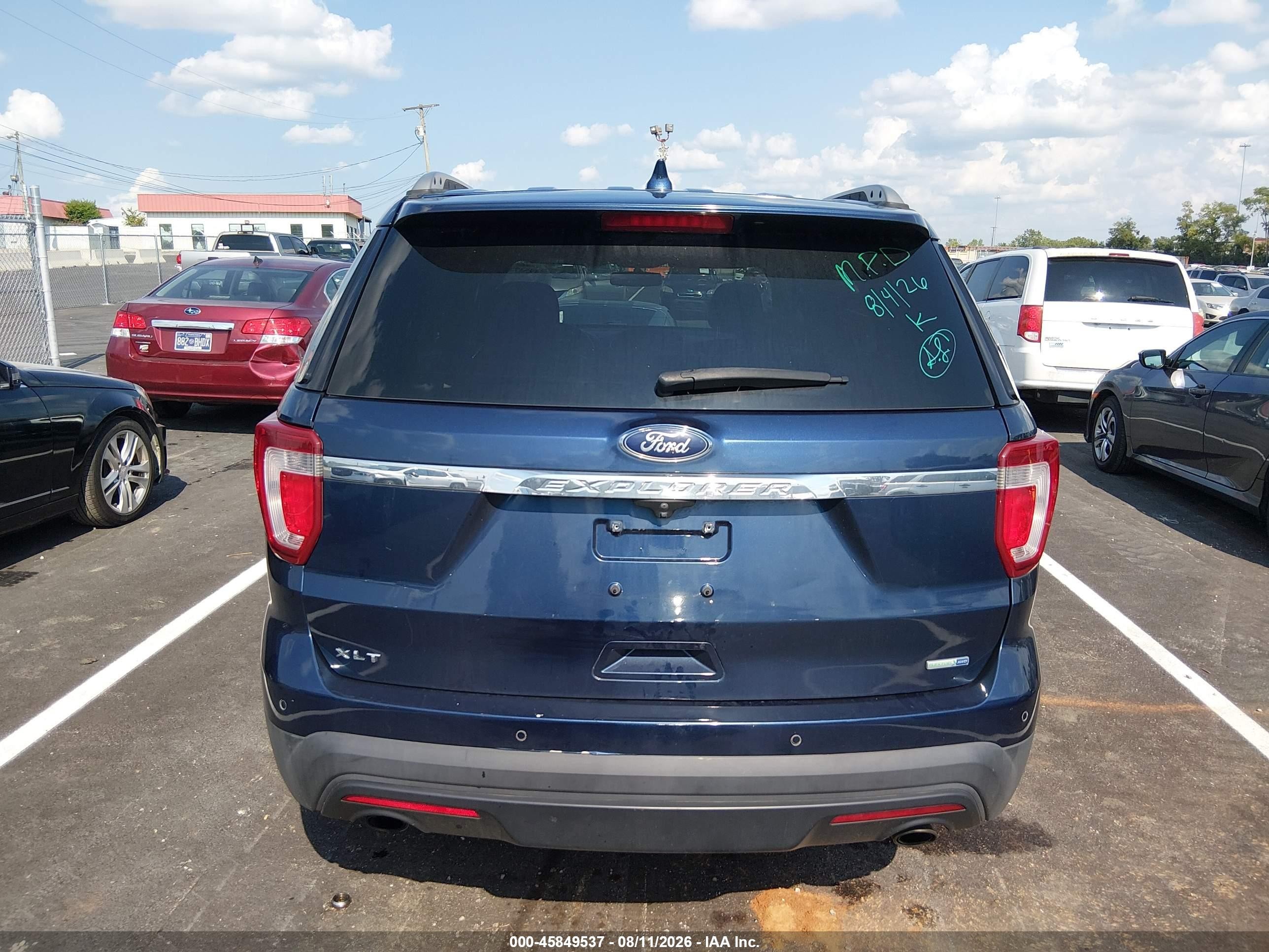 2017 Ford Explorer Xlt Синий vin: 1FM5K7DH9HGC54037