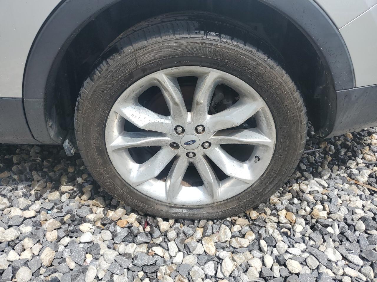 2013 Ford Explorer Limited Silver vin: 1FM5K7F80DGA11966 Damage: Left Rear Wheel, Curb Rash, 3 To 4 Inches