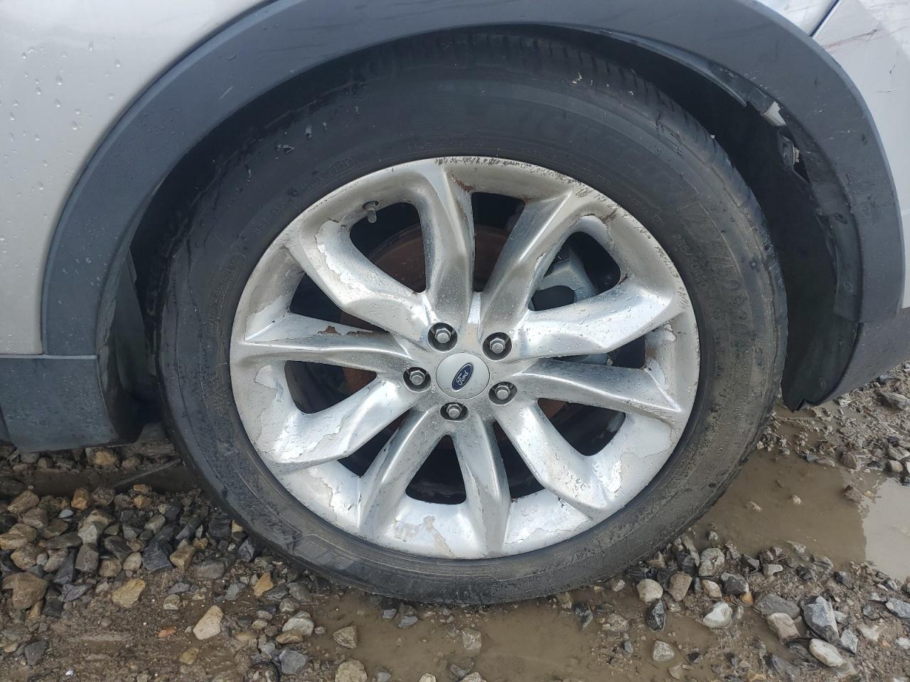 2013 Ford Explorer Limited Silver vin: 1FM5K7F80DGA11966 Damage: Right Front Wheel, Curb Rash, > 12 Inches