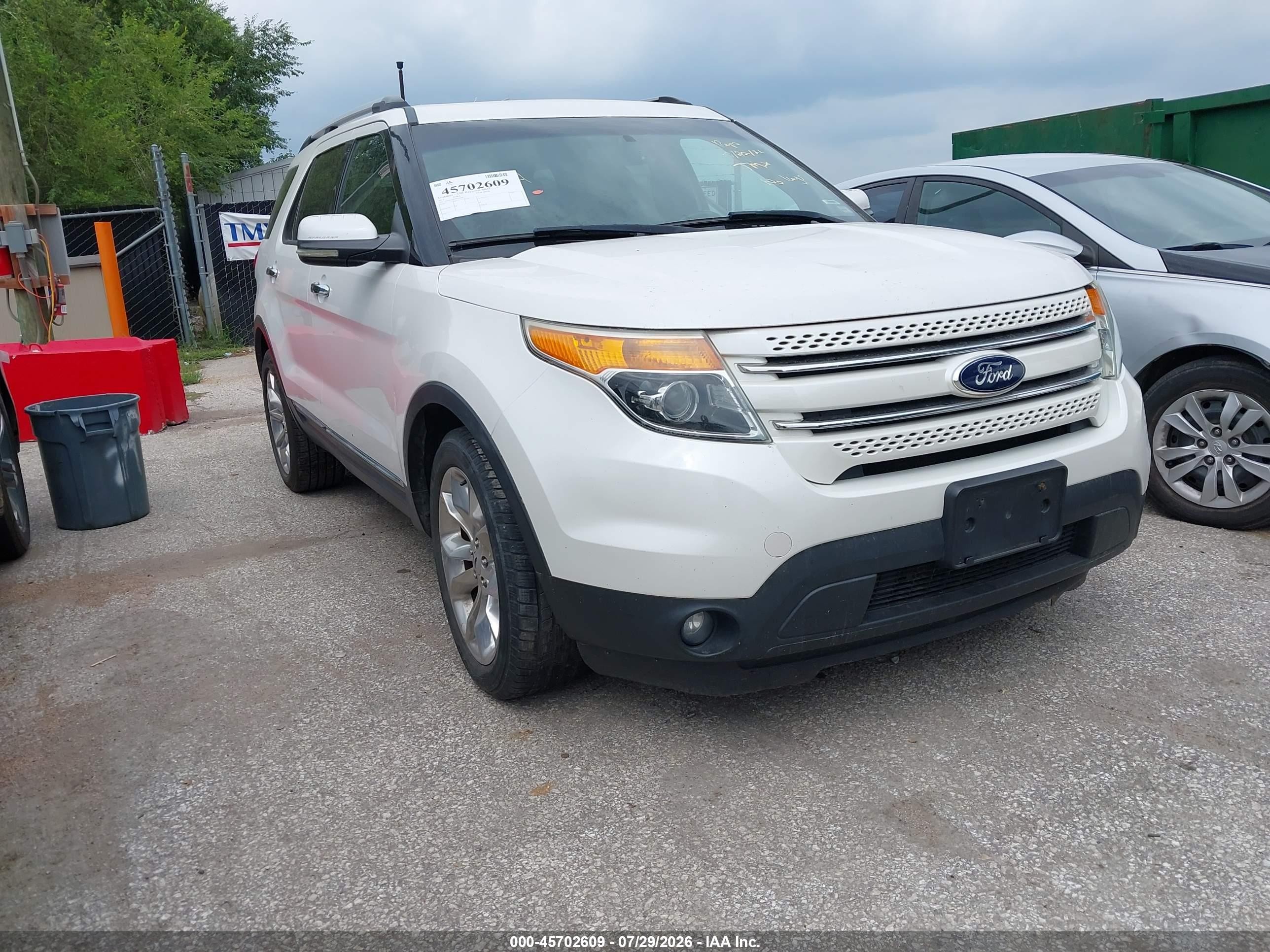 2013 Ford Explorer Limited White vin: 1FM5K7F80DGA82987