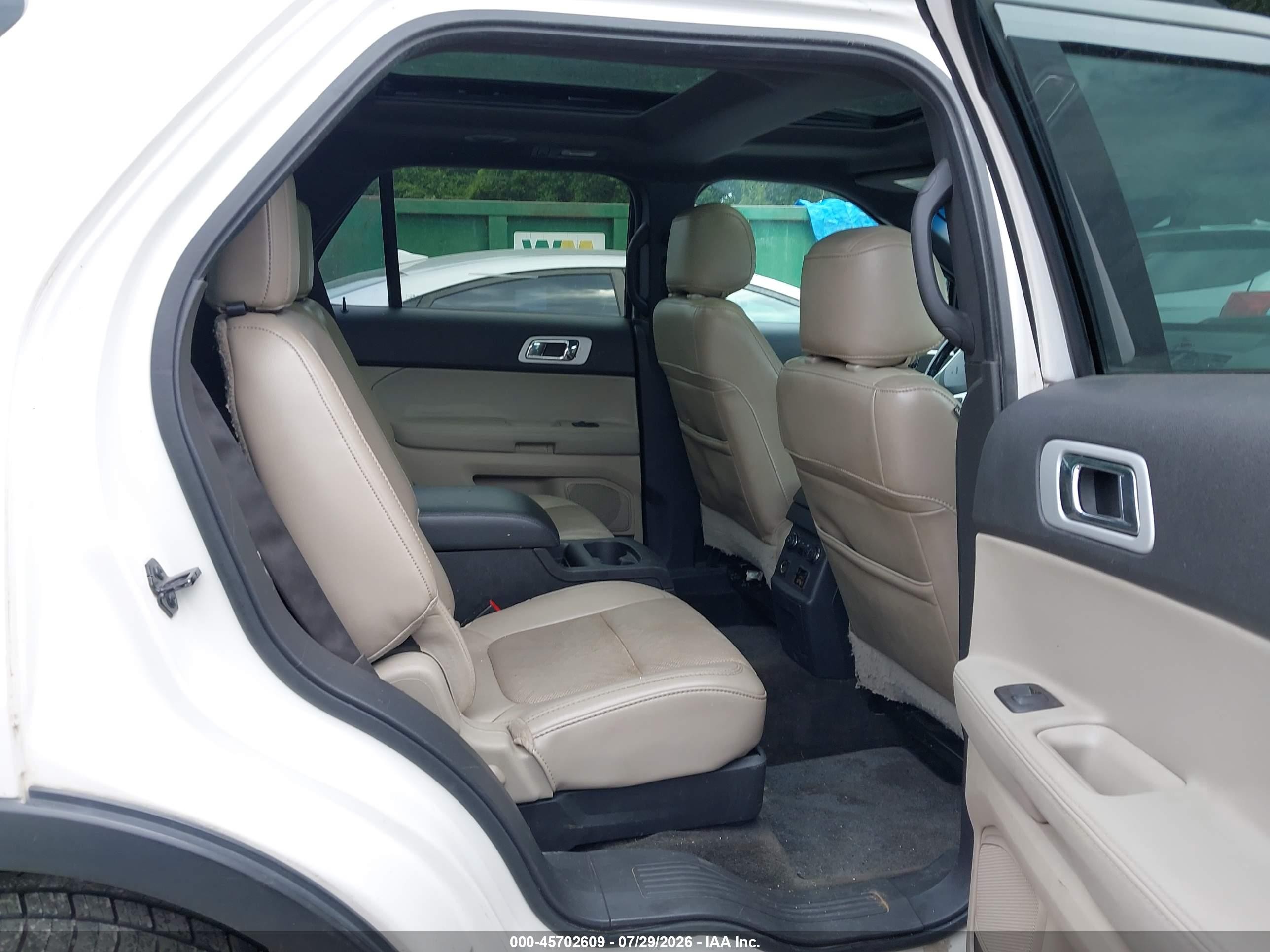 2013 Ford Explorer Limited White vin: 1FM5K7F80DGA82987