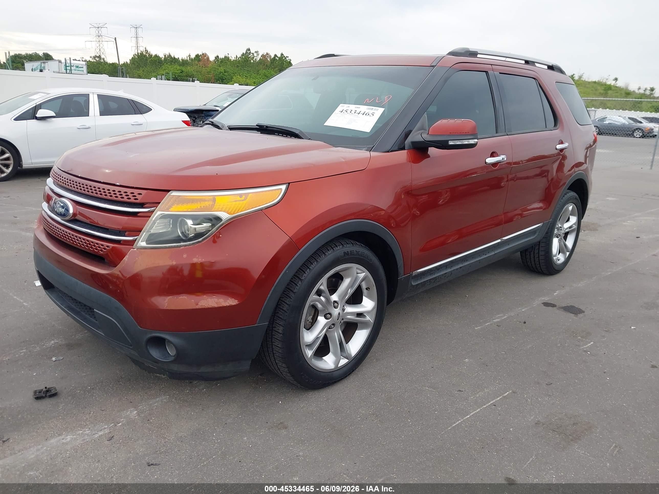 2014 Ford Explorer Limited Red vin: 1FM5K7F80EGB63389