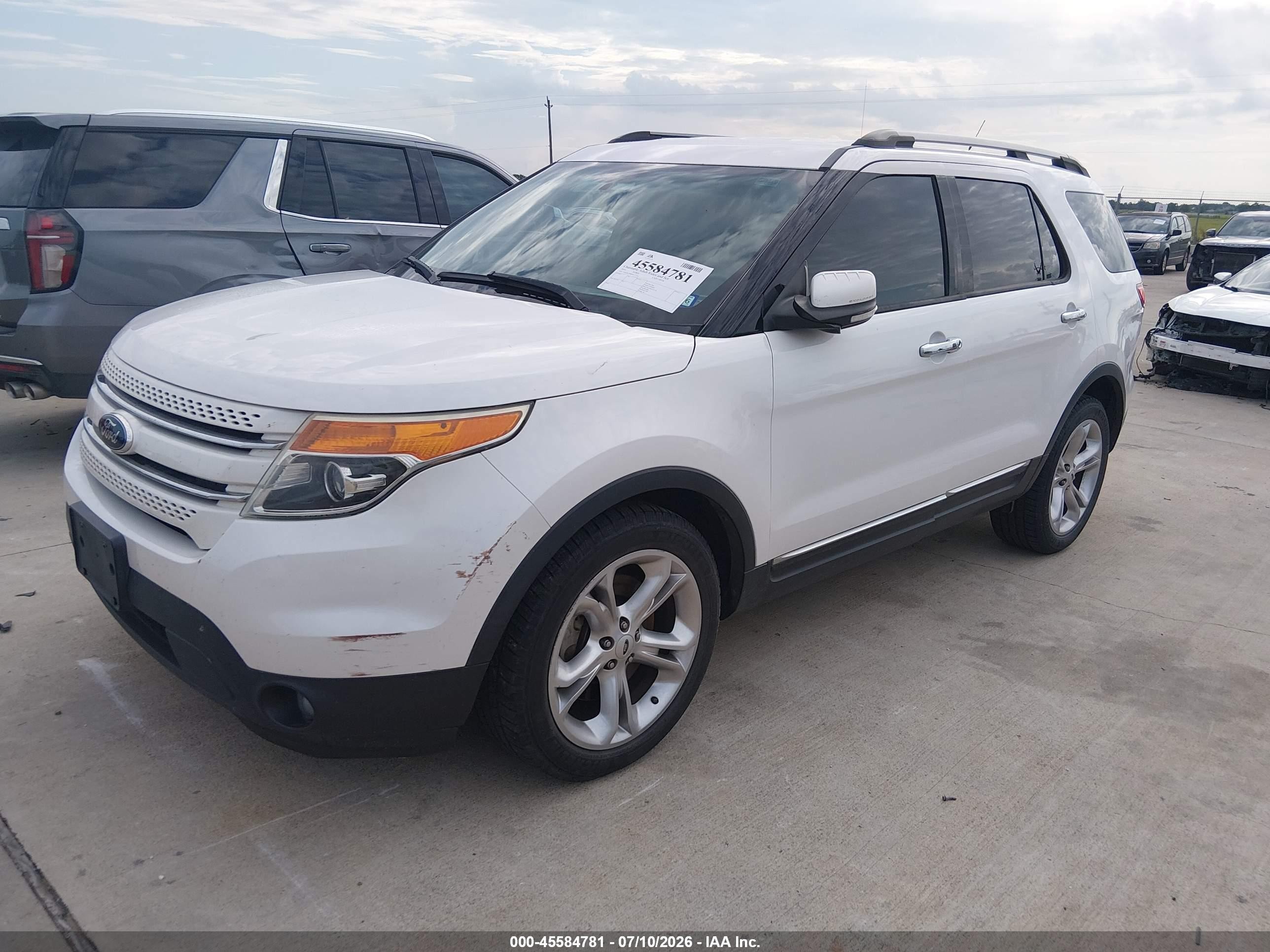 2014 Ford Explorer Limited White vin: 1FM5K7F80EGC22702