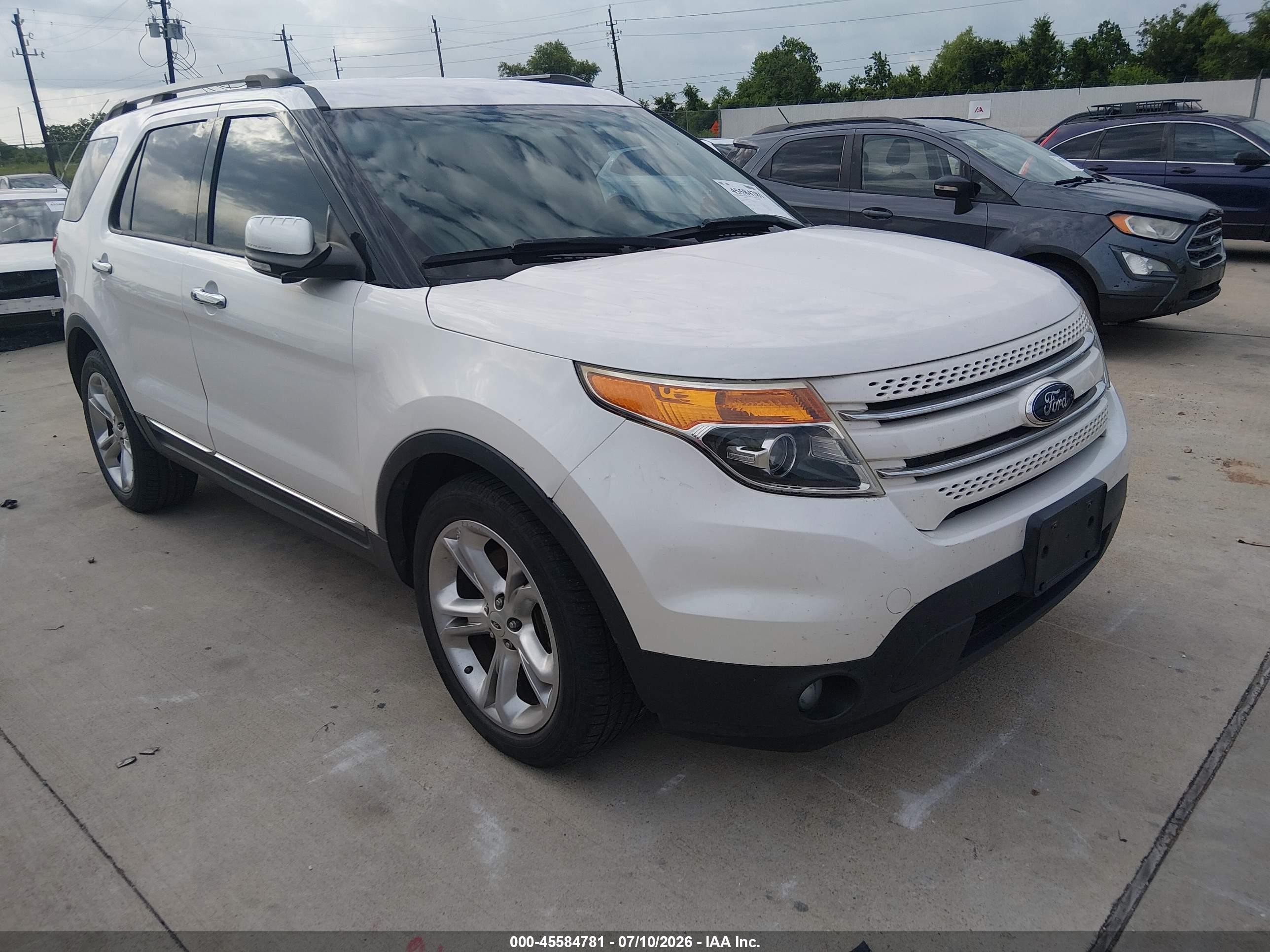 2014 Ford Explorer Limited White vin: 1FM5K7F80EGC22702