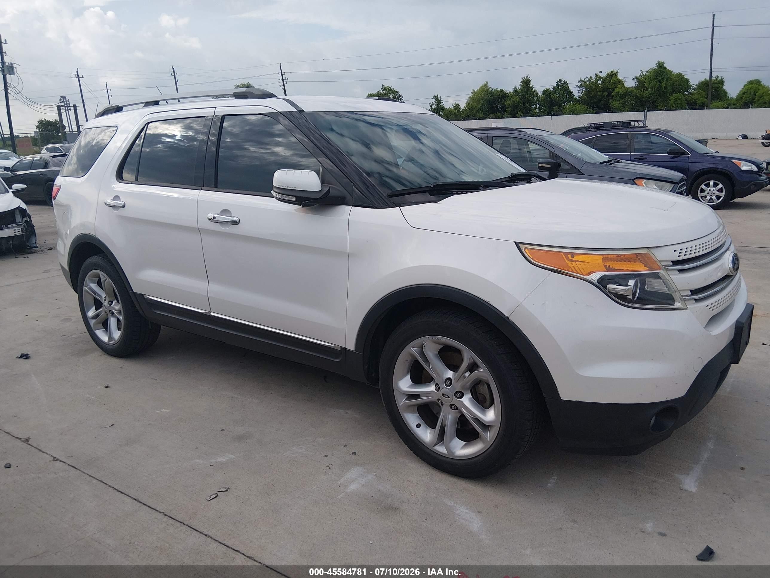 2014 Ford Explorer Limited White vin: 1FM5K7F80EGC22702