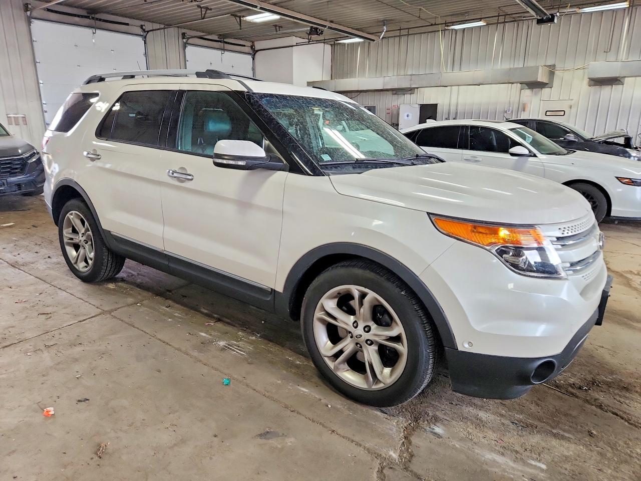 2015 Ford Explorer Limited White vin: 1FM5K7F80FGB30054