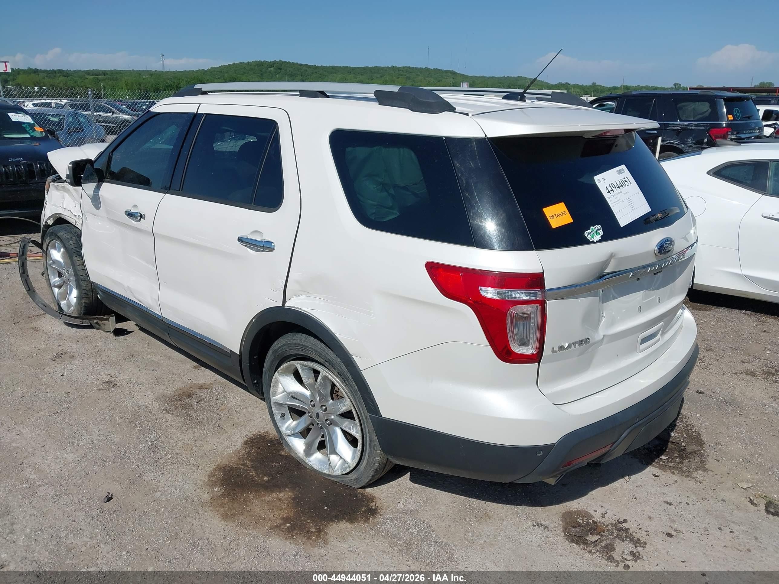 2015 Ford Explorer Limited White vin: 1FM5K7F80FGB55472