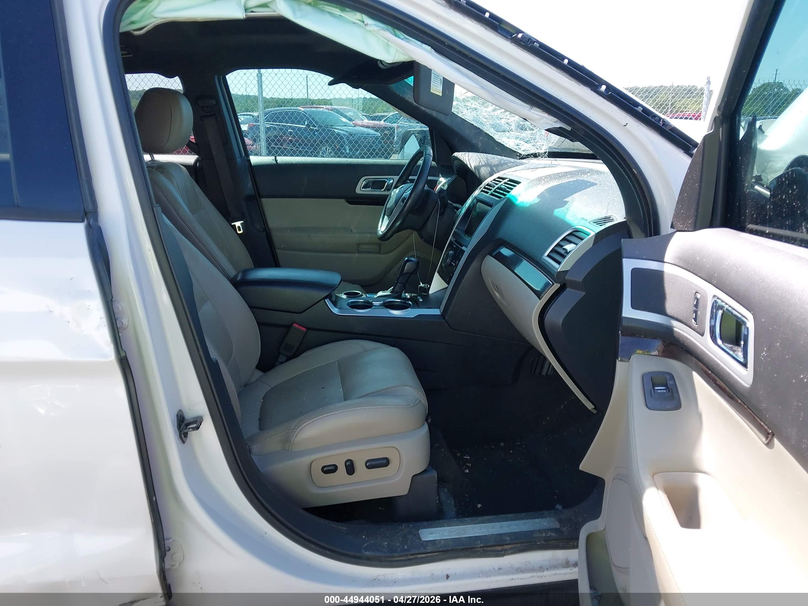 2015 Ford Explorer Limited White vin: 1FM5K7F80FGB55472