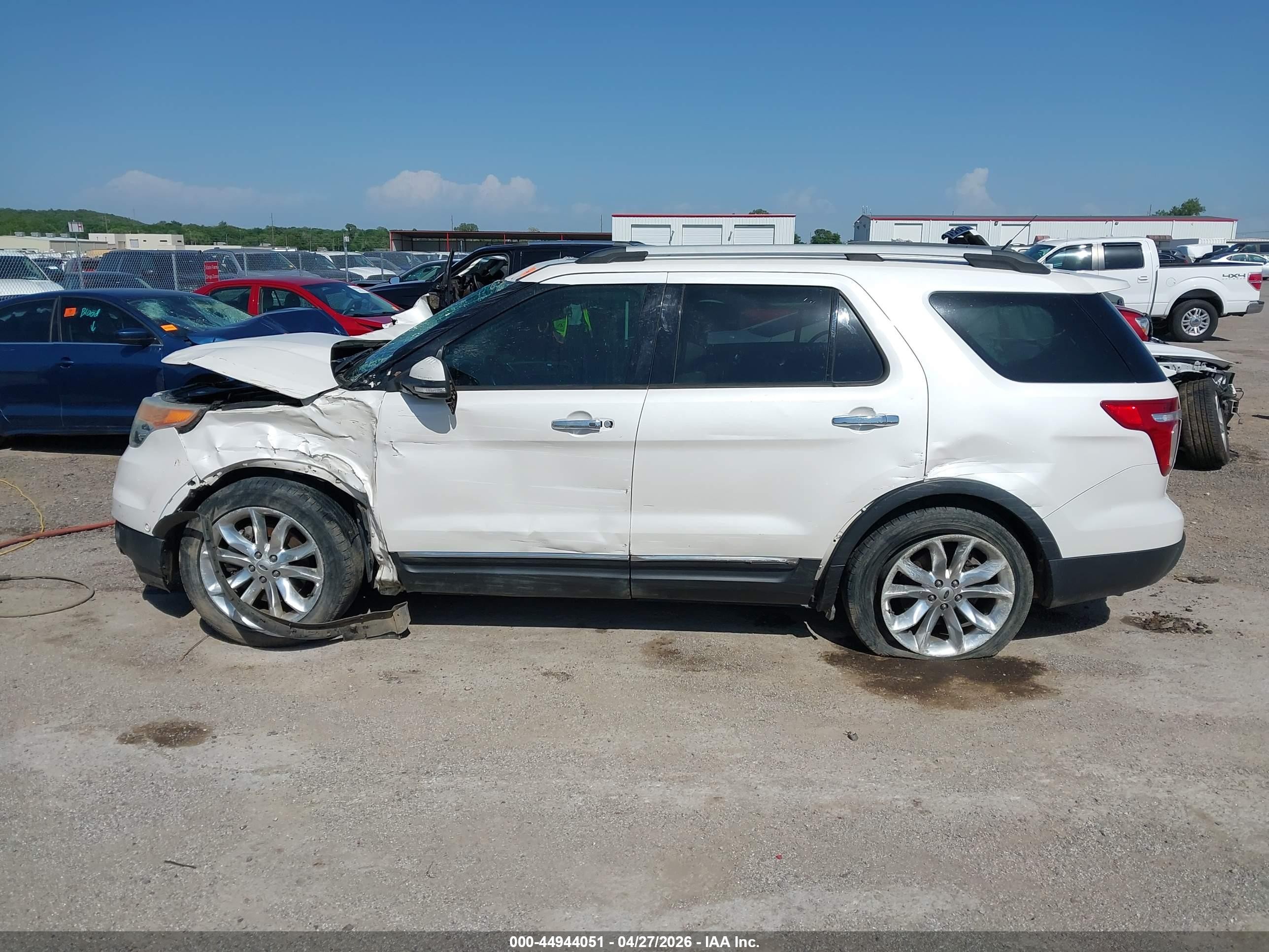 2015 Ford Explorer Limited White vin: 1FM5K7F80FGB55472