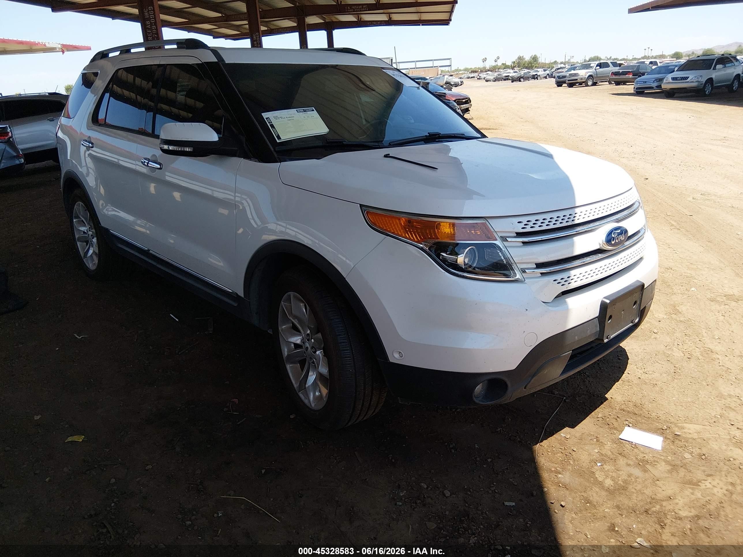 2015 Ford Explorer Limited White vin: 1FM5K7F80FGC38156