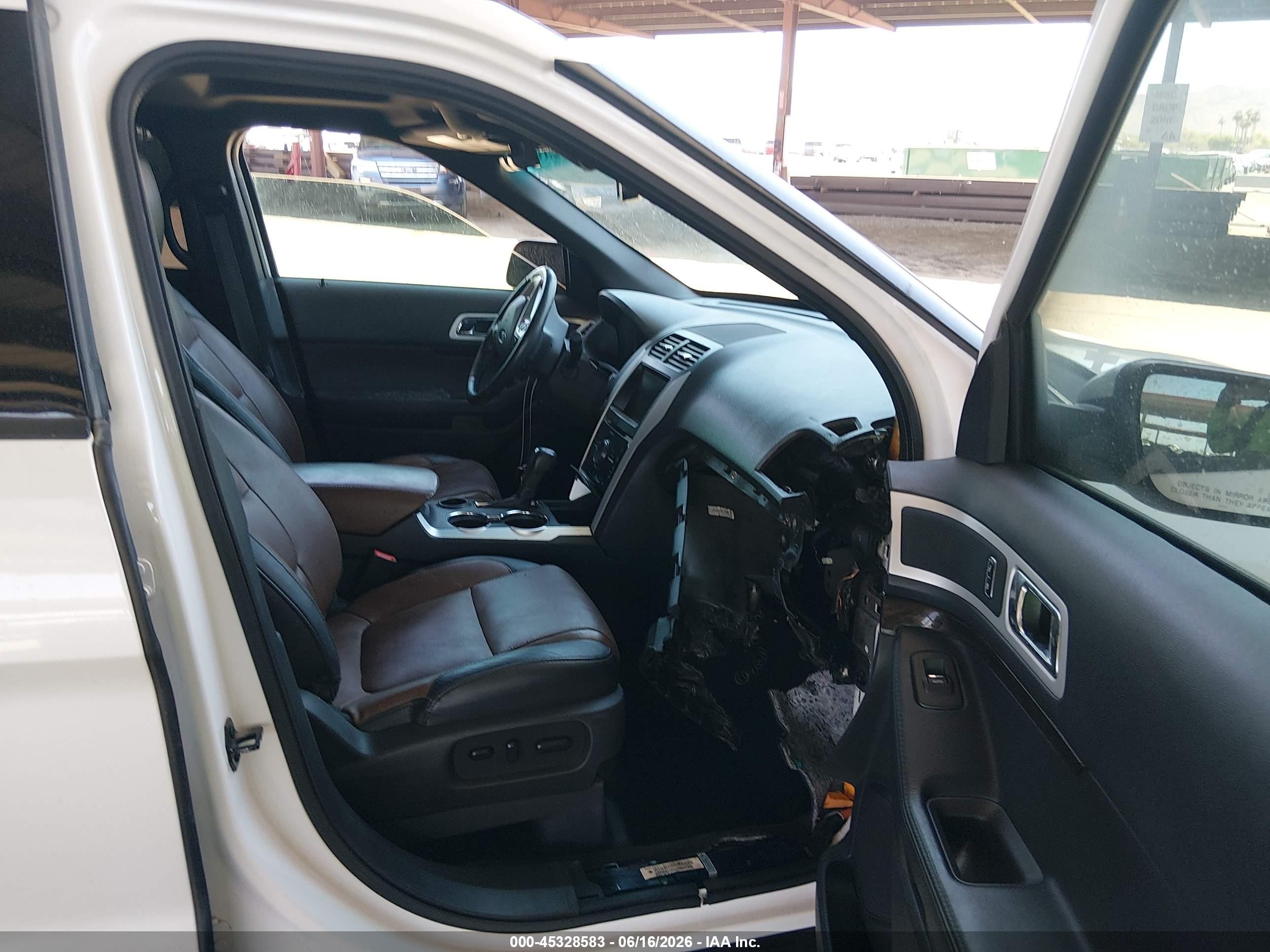 2015 Ford Explorer Limited White vin: 1FM5K7F80FGC38156
