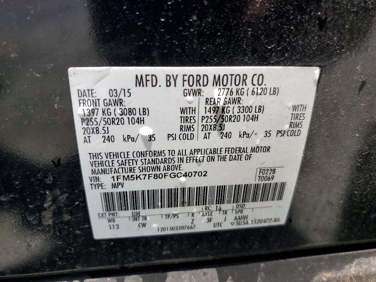 2015 Ford Explorer Limited Black vin: 1FM5K7F80FGC40702