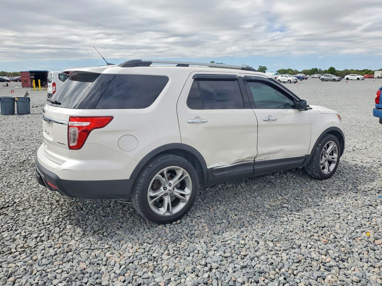 2015 Ford Explorer Limited White vin: 1FM5K7F80FGC69858