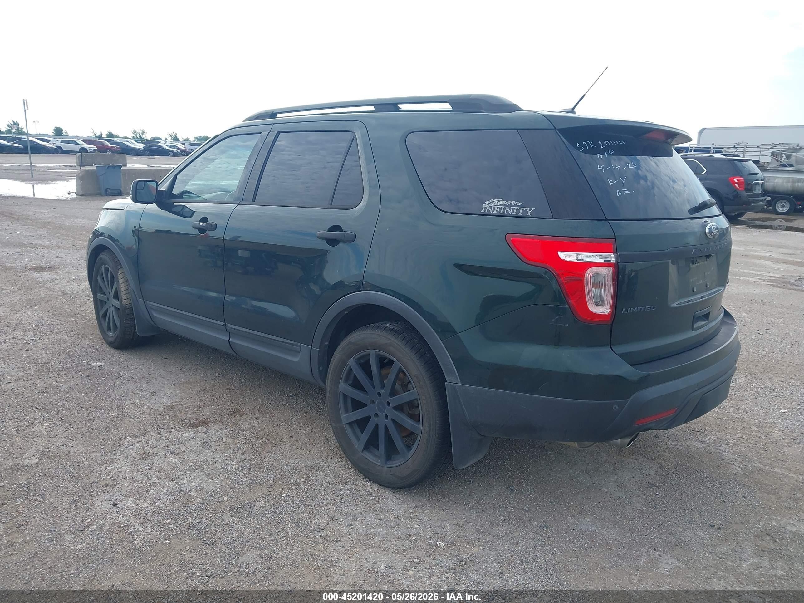 2013 Ford Explorer Limited Green vin: 1FM5K7F81DGA21115