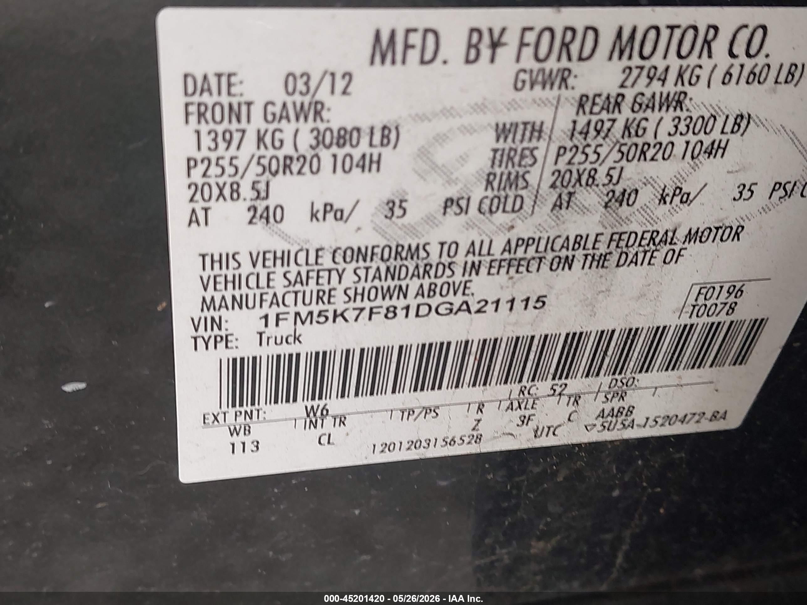2013 Ford Explorer Limited Green vin: 1FM5K7F81DGA21115
