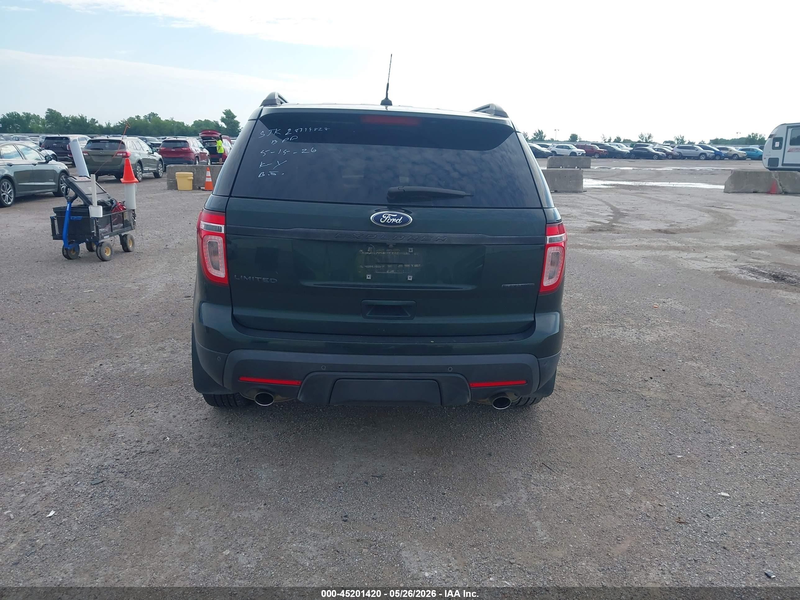 2013 Ford Explorer Limited Green vin: 1FM5K7F81DGA21115