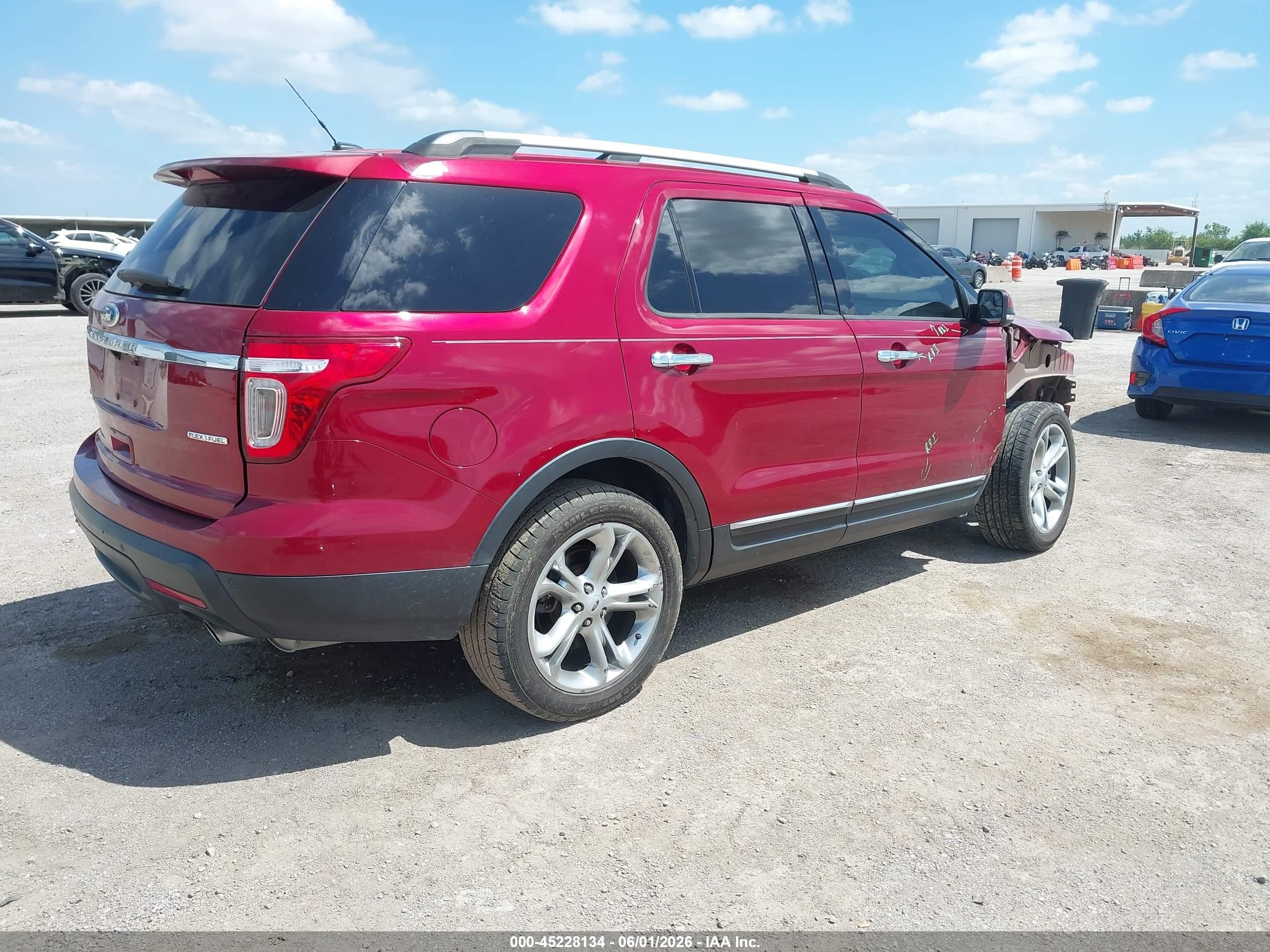 2013 Ford Explorer Limited Red vin: 1FM5K7F81DGA38786