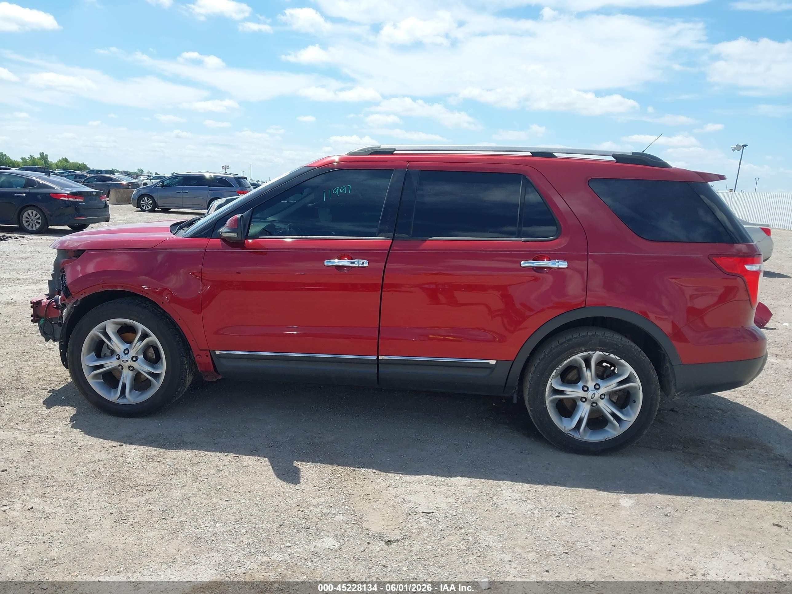 2013 Ford Explorer Limited Red vin: 1FM5K7F81DGA38786