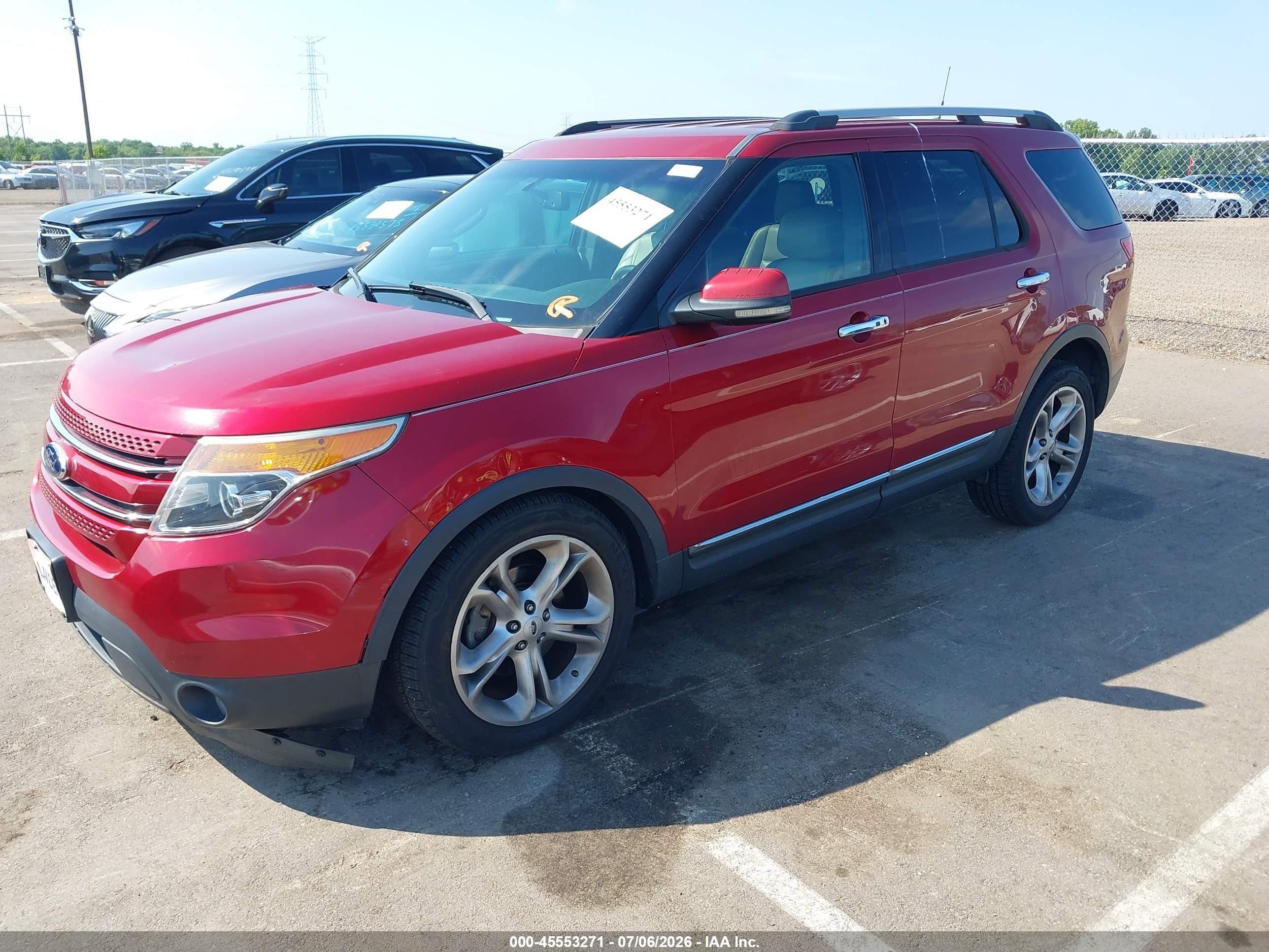 2013 Ford Explorer Limited Red vin: 1FM5K7F81DGA44166