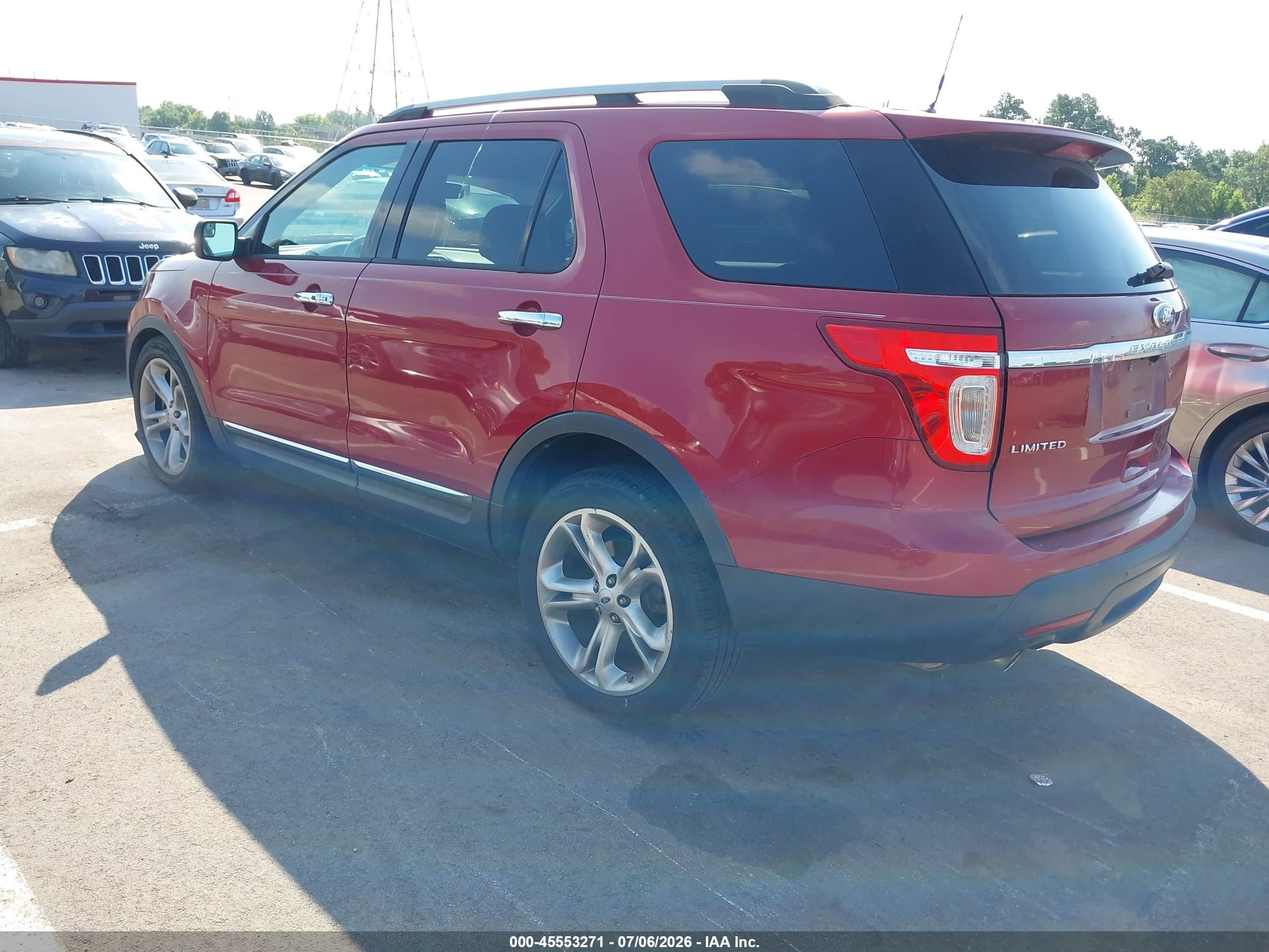 2013 Ford Explorer Limited Red vin: 1FM5K7F81DGA44166