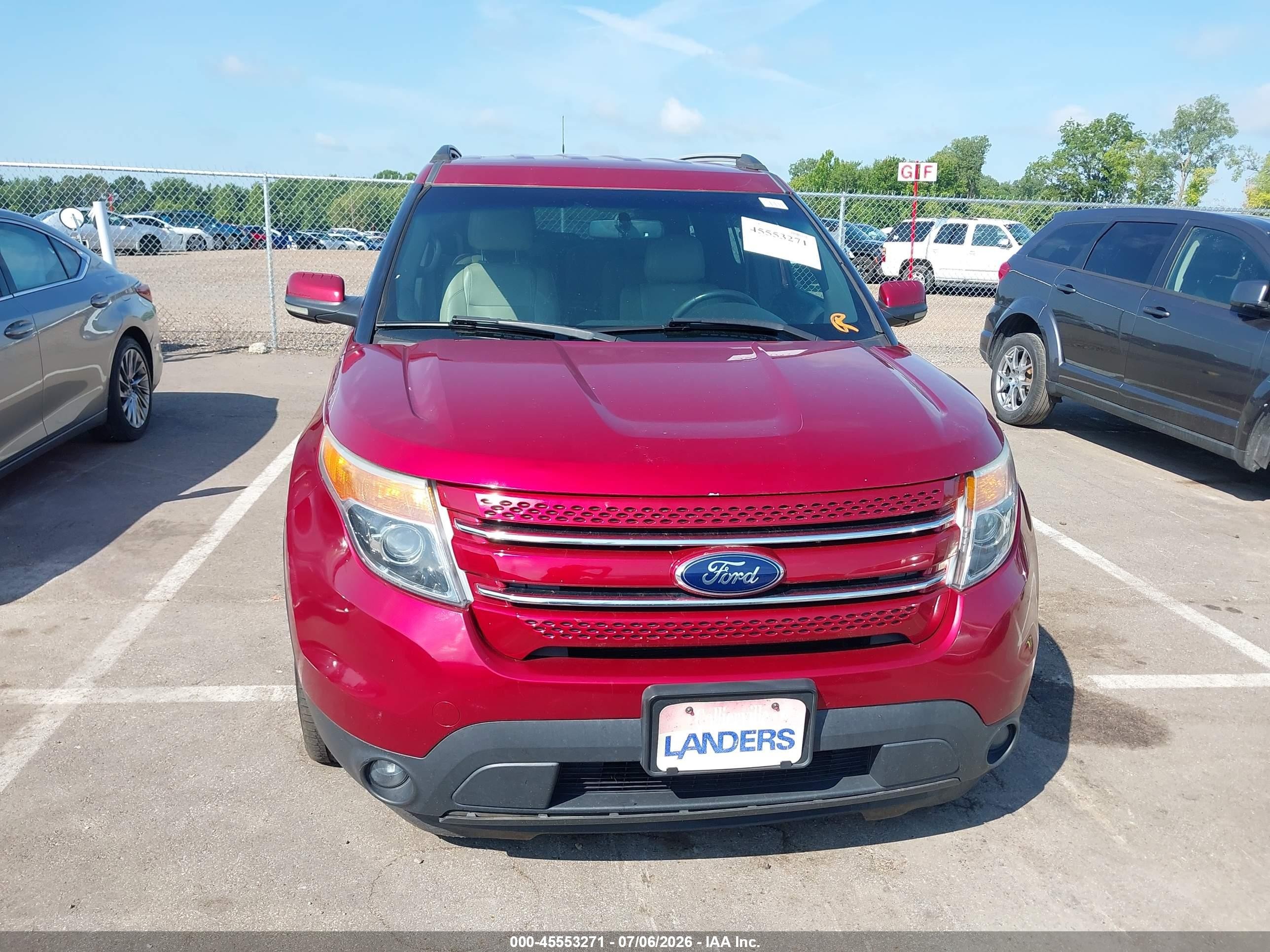 2013 Ford Explorer Limited Red vin: 1FM5K7F81DGA44166