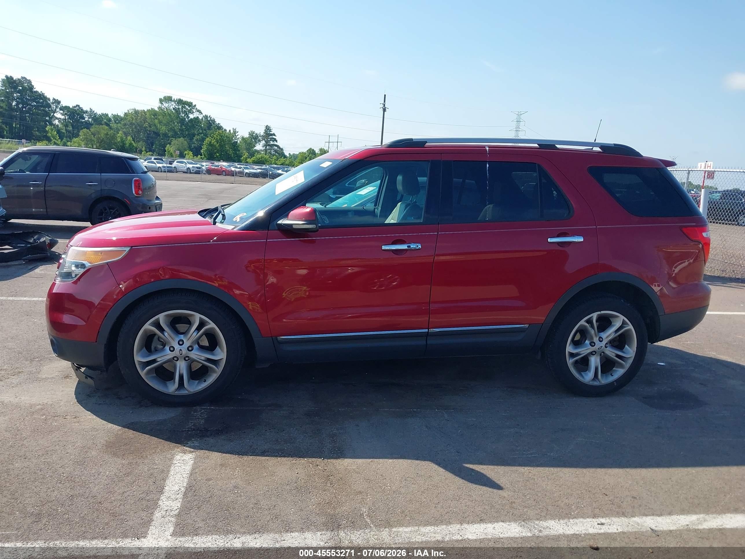 2013 Ford Explorer Limited Red vin: 1FM5K7F81DGA44166
