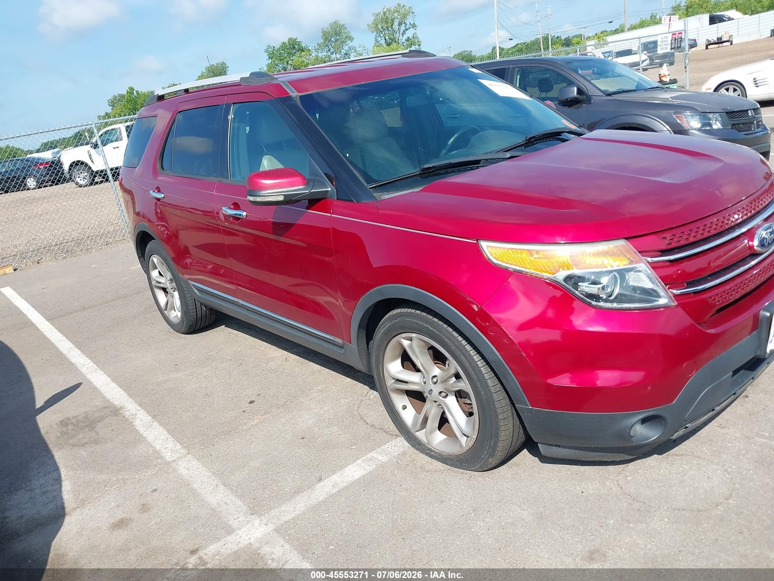 2013 Ford Explorer Limited Red vin: 1FM5K7F81DGA44166