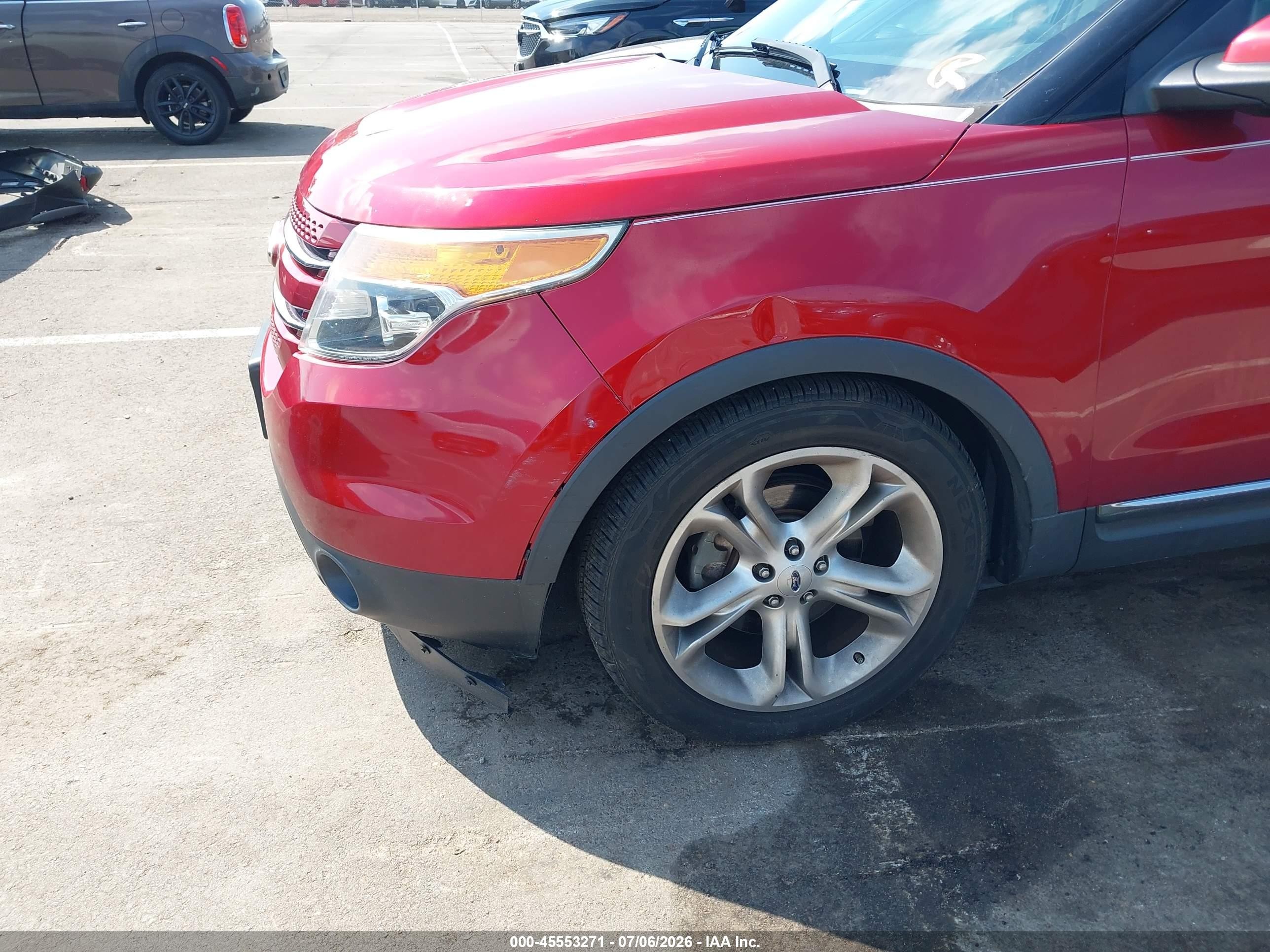 2013 Ford Explorer Limited Red vin: 1FM5K7F81DGA44166