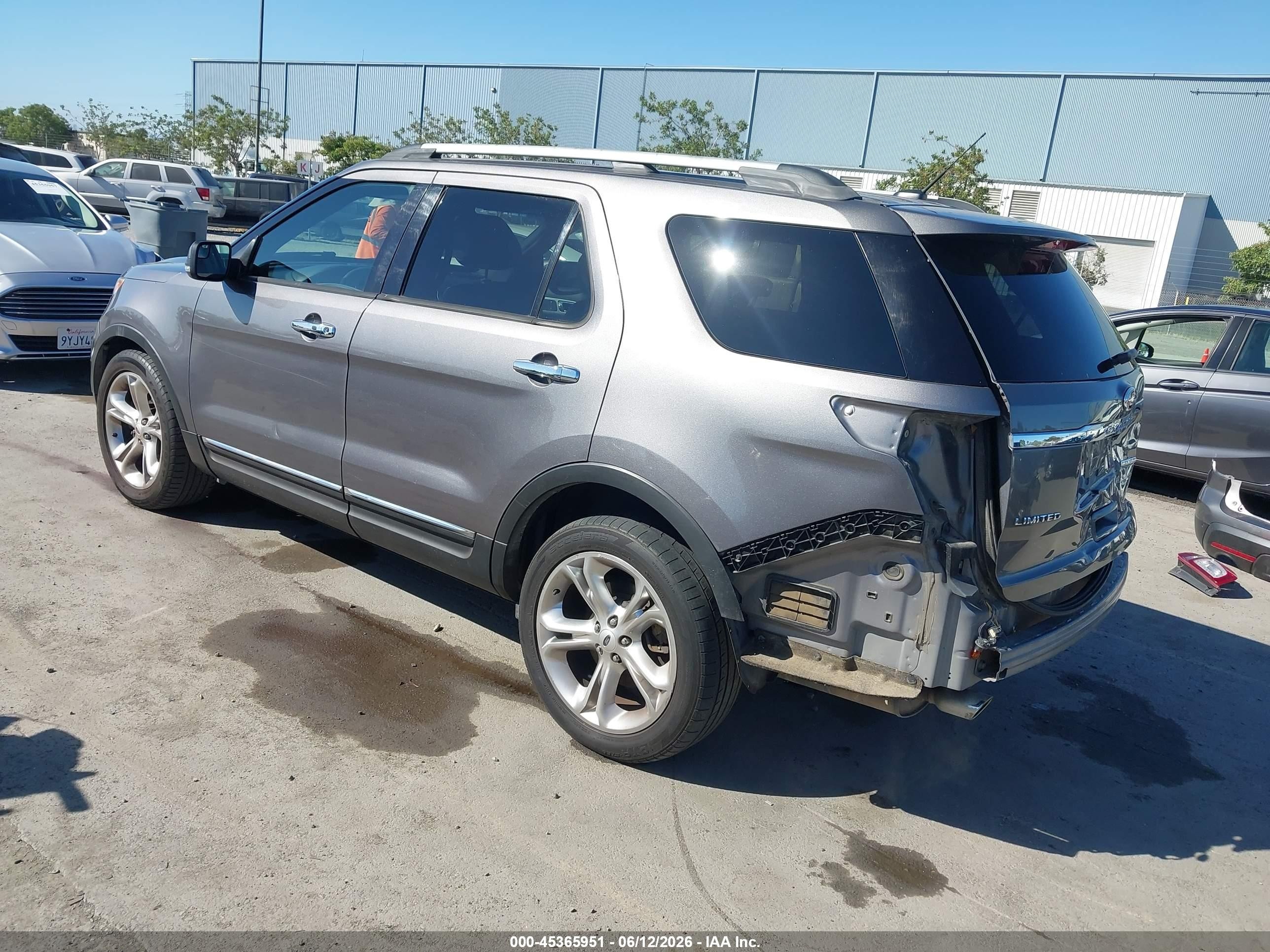 2013 Ford Explorer Limited Gray vin: 1FM5K7F81DGC72510