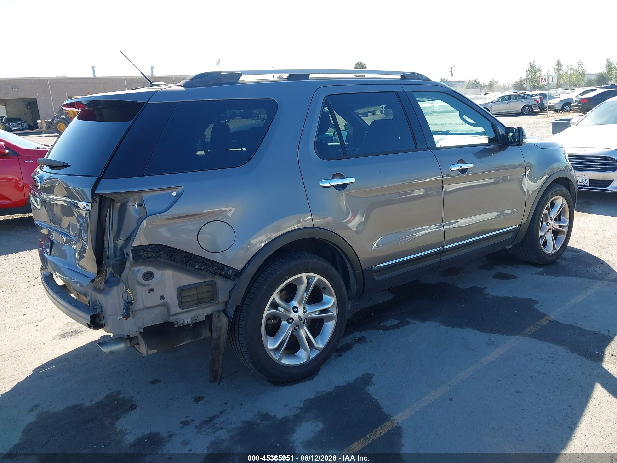 2013 Ford Explorer Limited Gray vin: 1FM5K7F81DGC72510