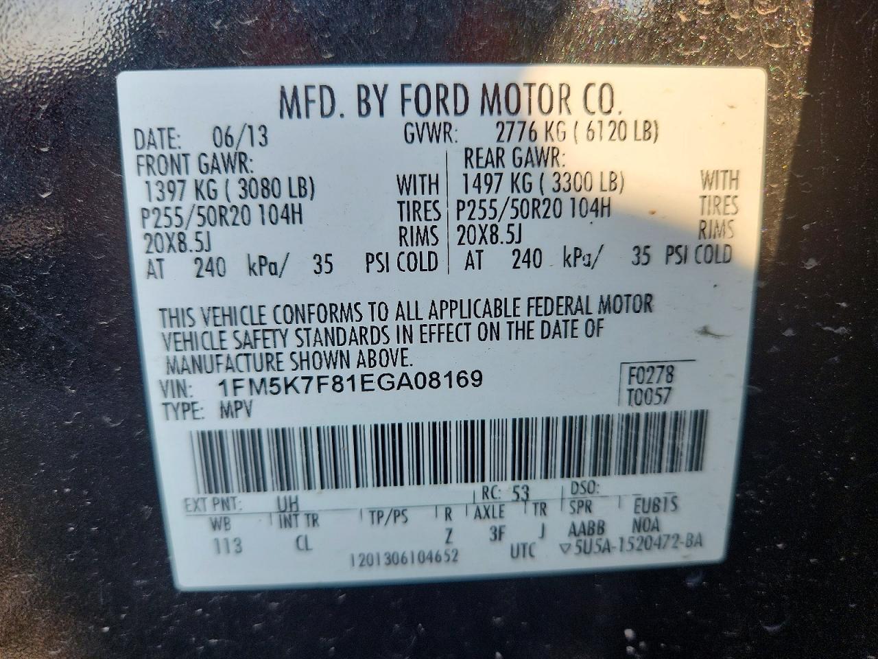 2014 Ford Explorer Limited Black vin: 1FM5K7F81EGA08169