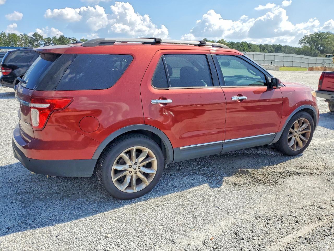 2014 Ford Explorer Limited Orange vin: 1FM5K7F81EGA97015