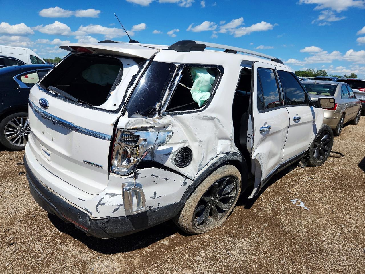 2014 Ford Explorer Limited White vin: 1FM5K7F81EGC22871