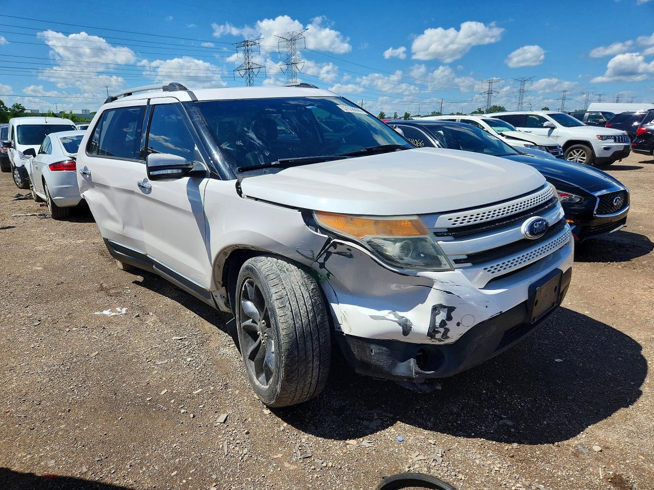 2014 Ford Explorer Limited White vin: 1FM5K7F81EGC22871