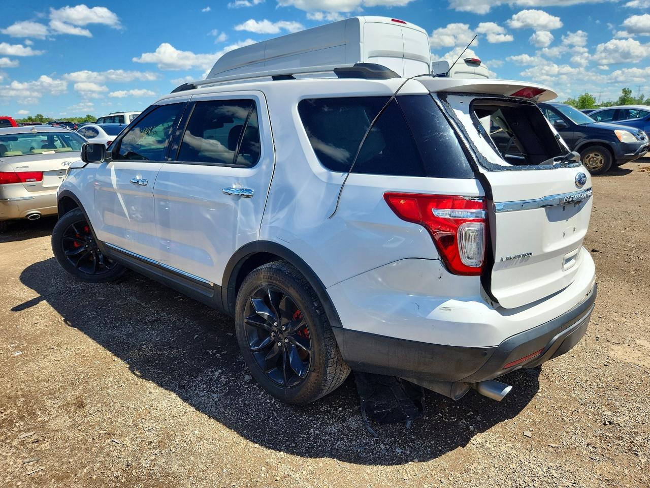 2014 Ford Explorer Limited White vin: 1FM5K7F81EGC22871
